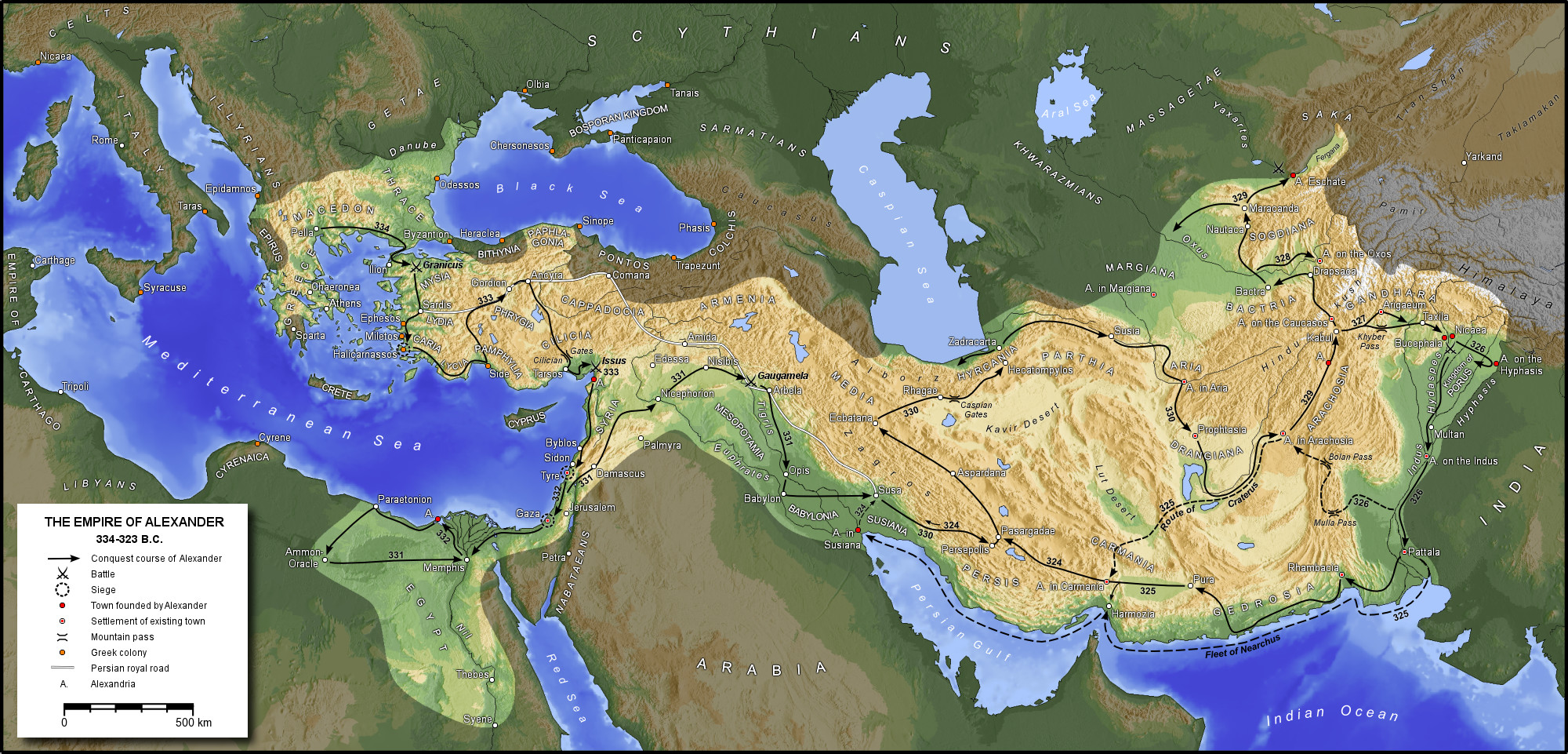 El Imperio Macedonio de Alejandro Magno 323 aC