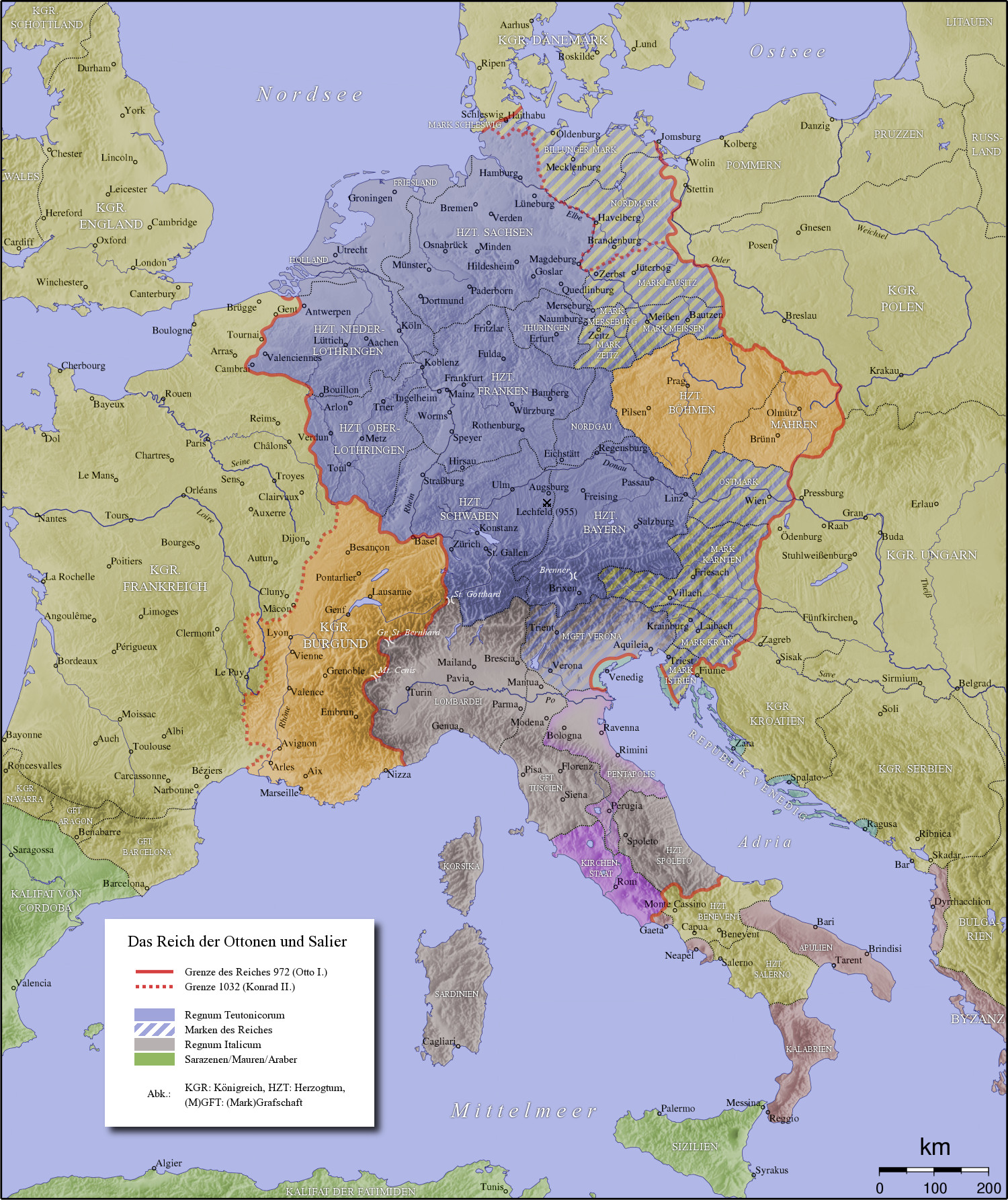 El Sacro Imperio Romano Germánico circa 1000