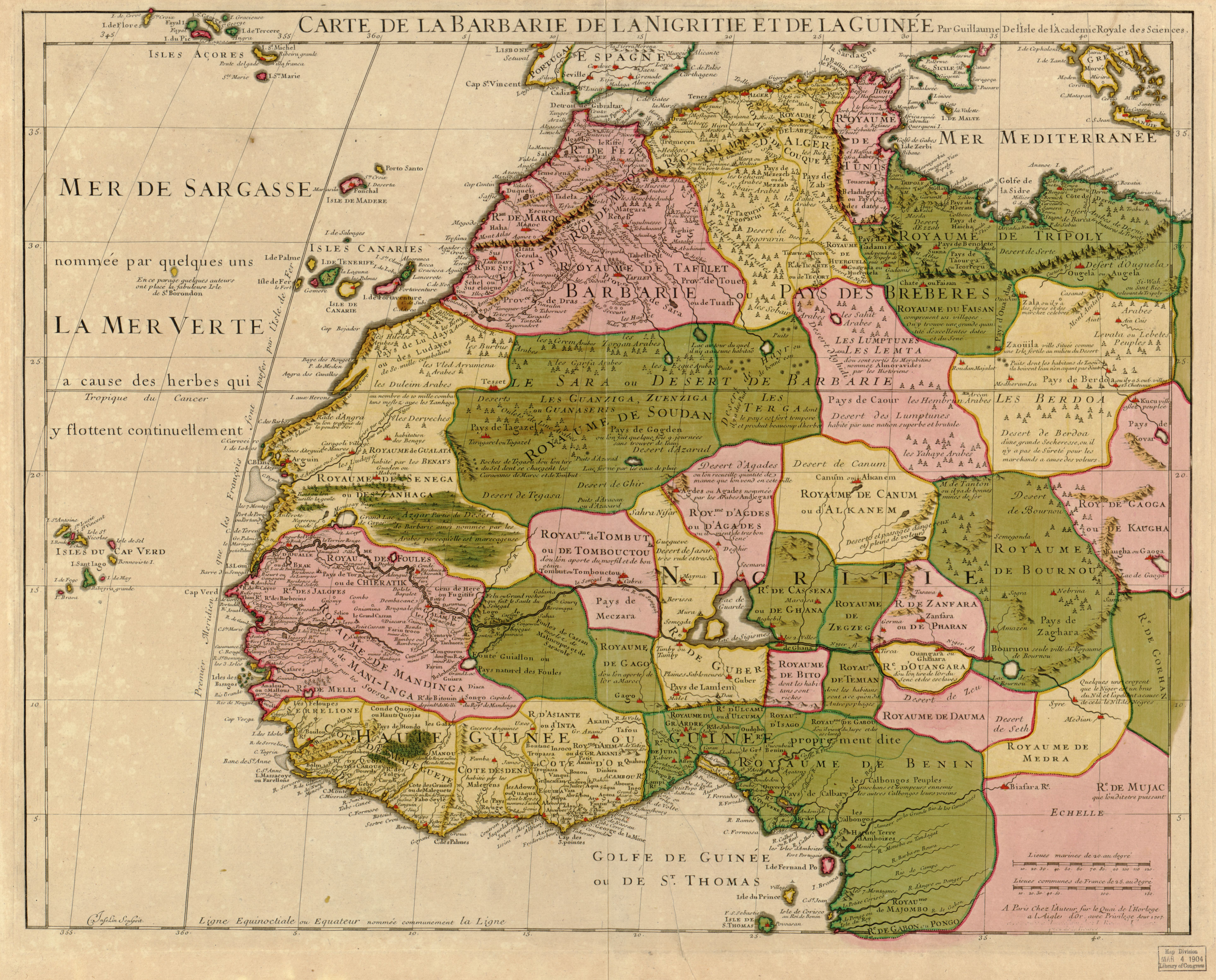 El noroeste de África 1707