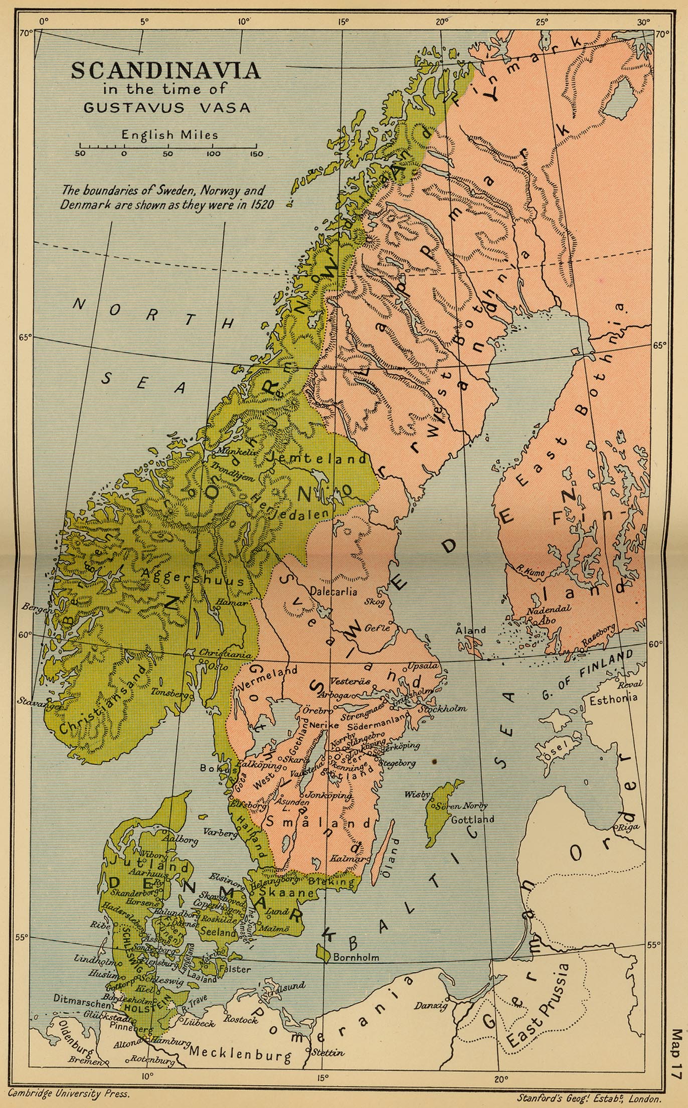 Escandinavia en 1523