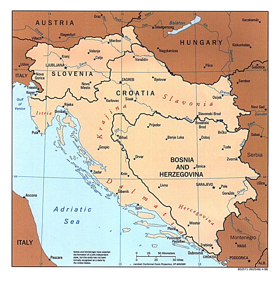 Eslovenia, Croacia, Bosnia y Herzegovina