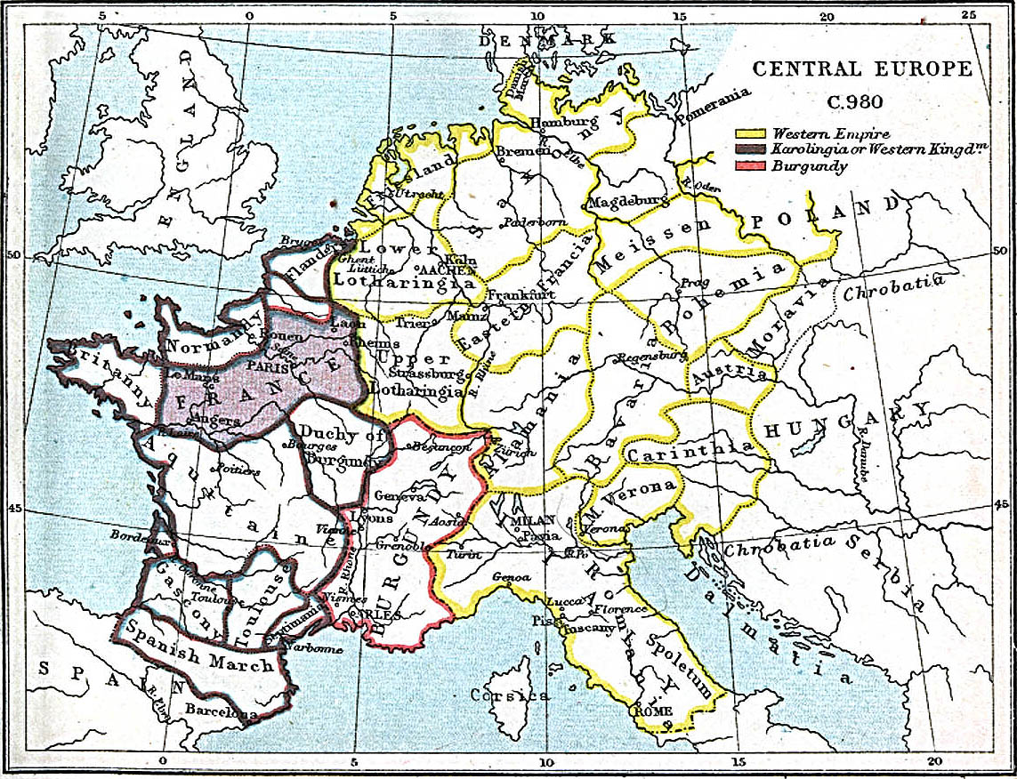 Maps Of Central Europe Map 980 A D Mapa Owje Com