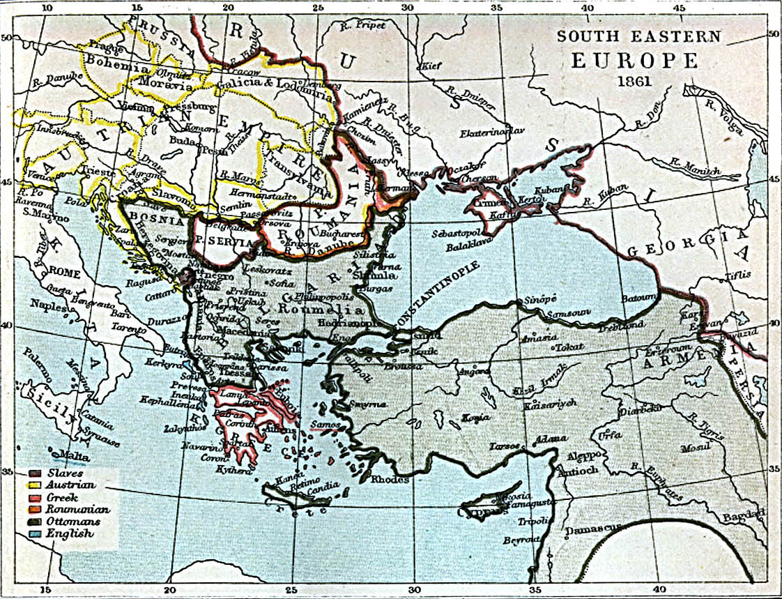 Europa Suroriental 1861 A.D.