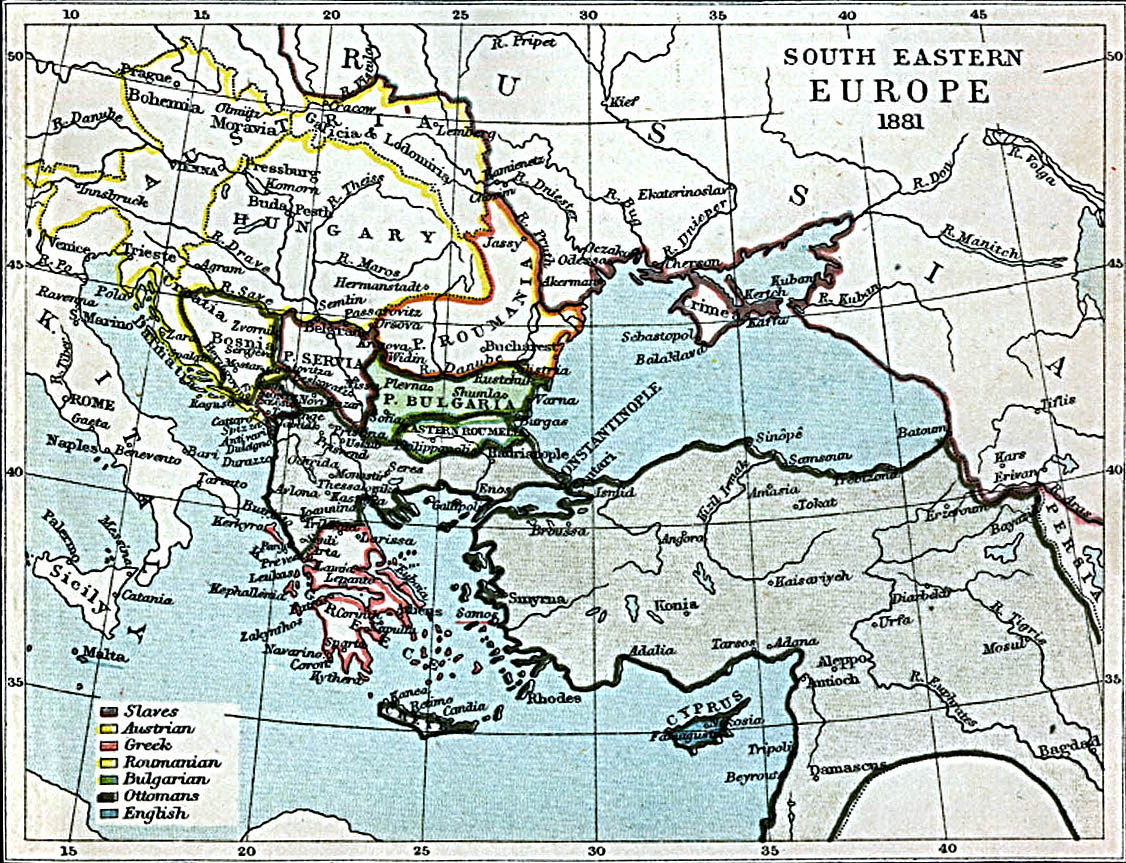 Europa Suroriental 1881 A.D.