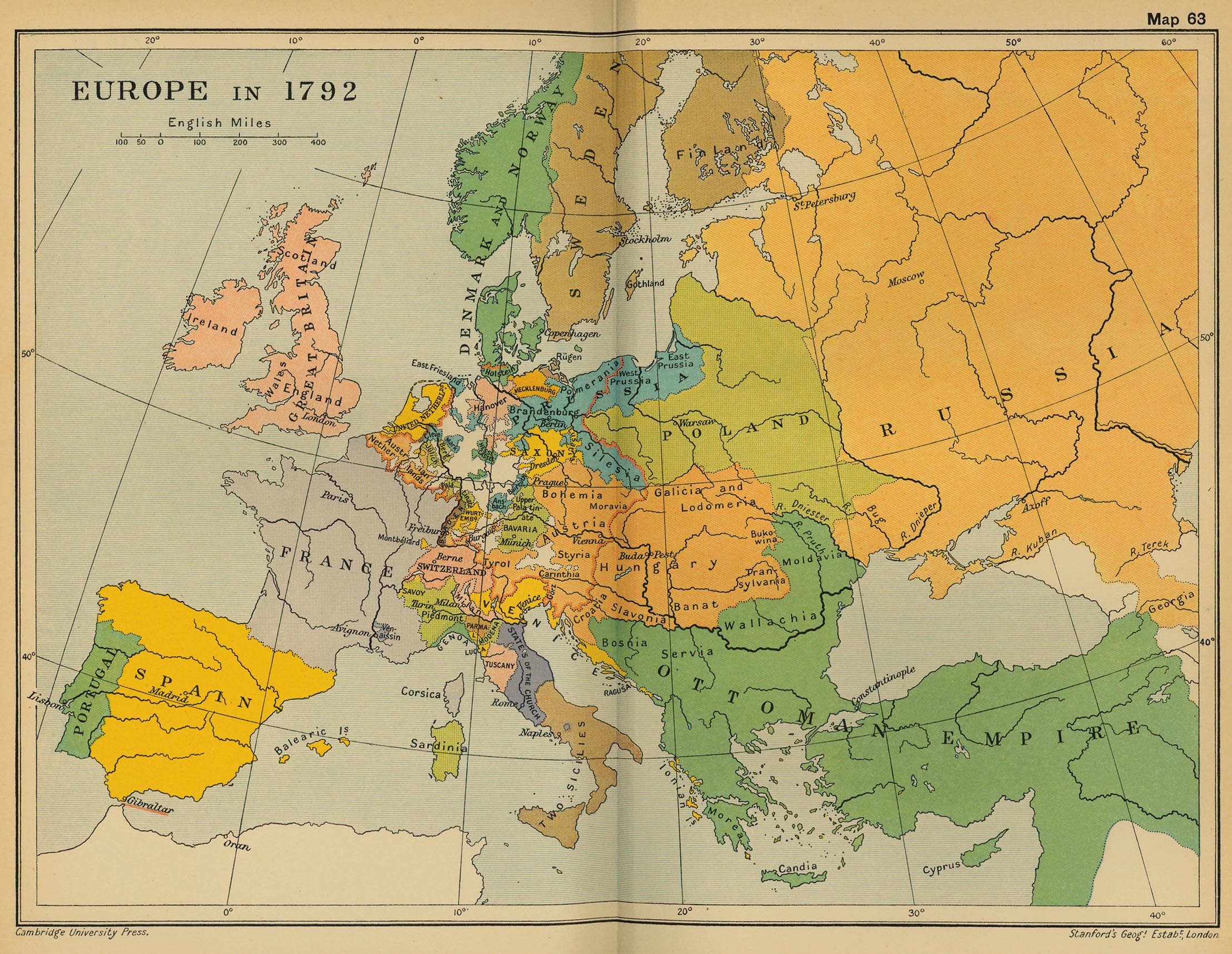 Europa en 1792