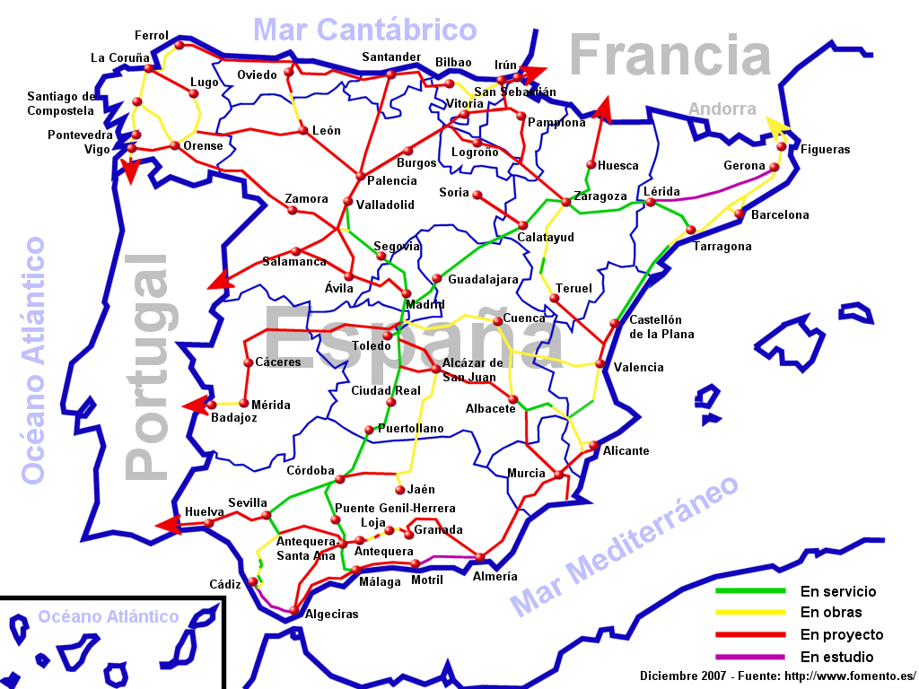 Ferrocarril de alta velocidad en España 2007
