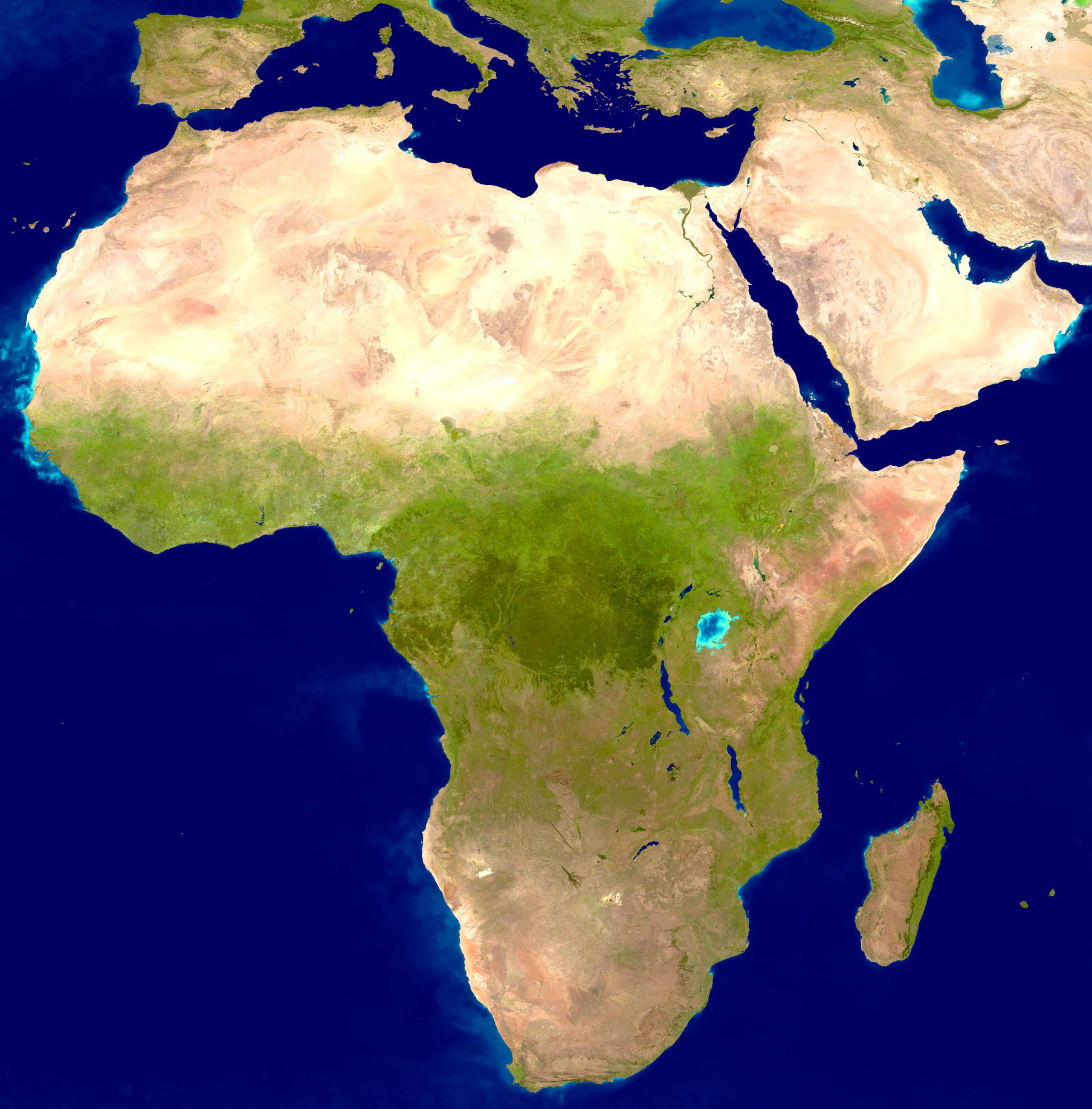 Foto, Imagen Satelite de África