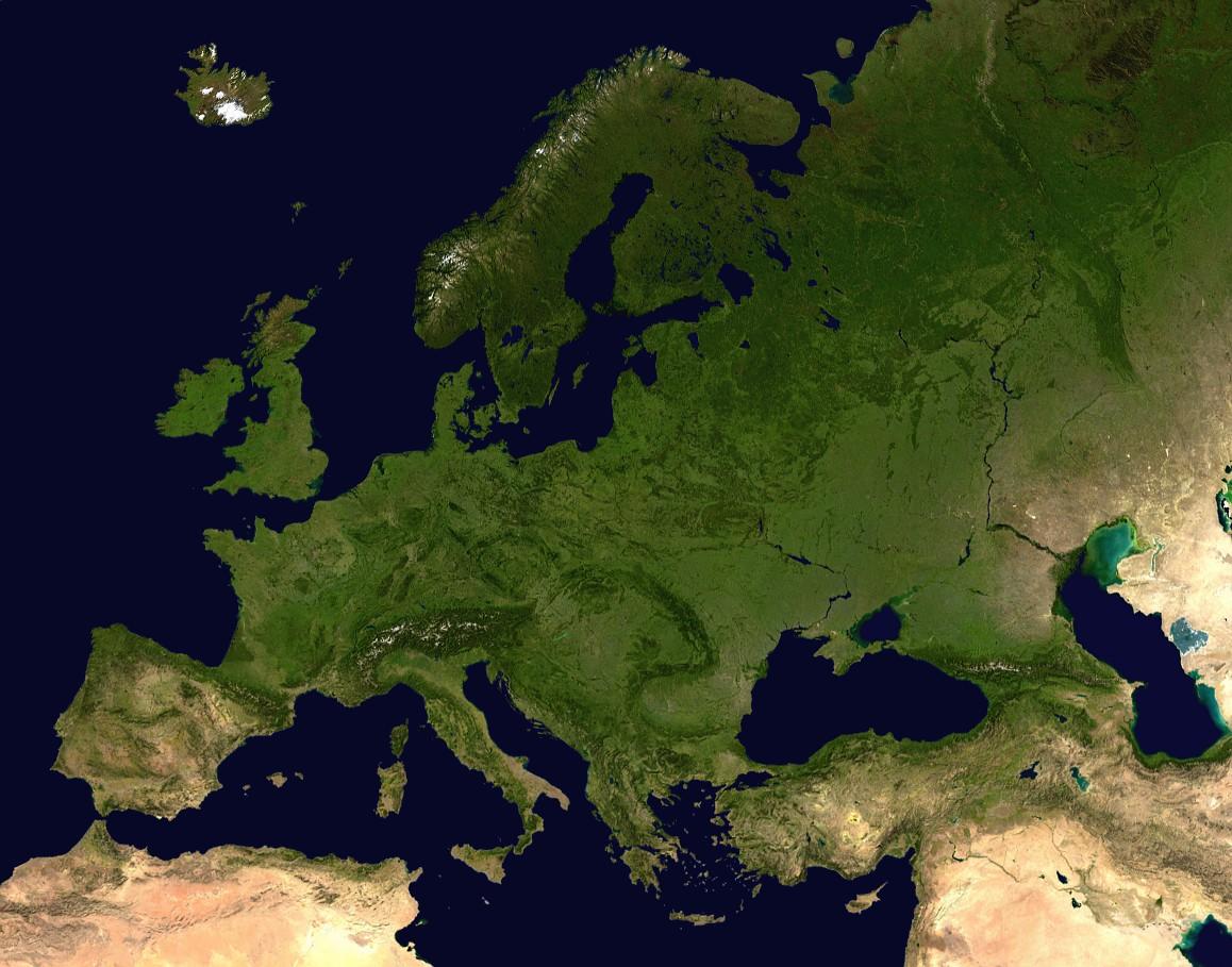 Fotografía satelital de Europa 2005