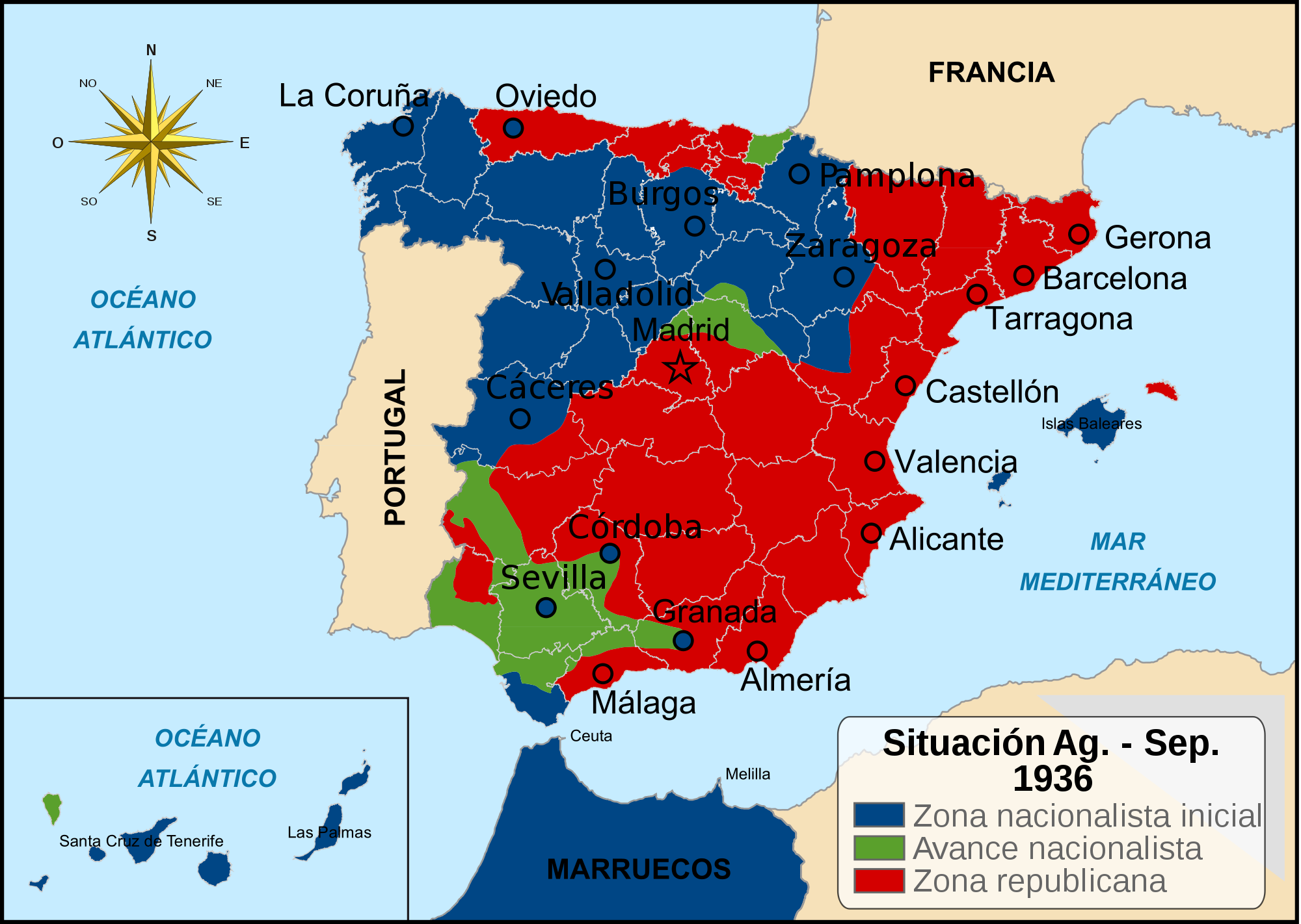 Guerra Civil Española Agosto-Septiembre 1936