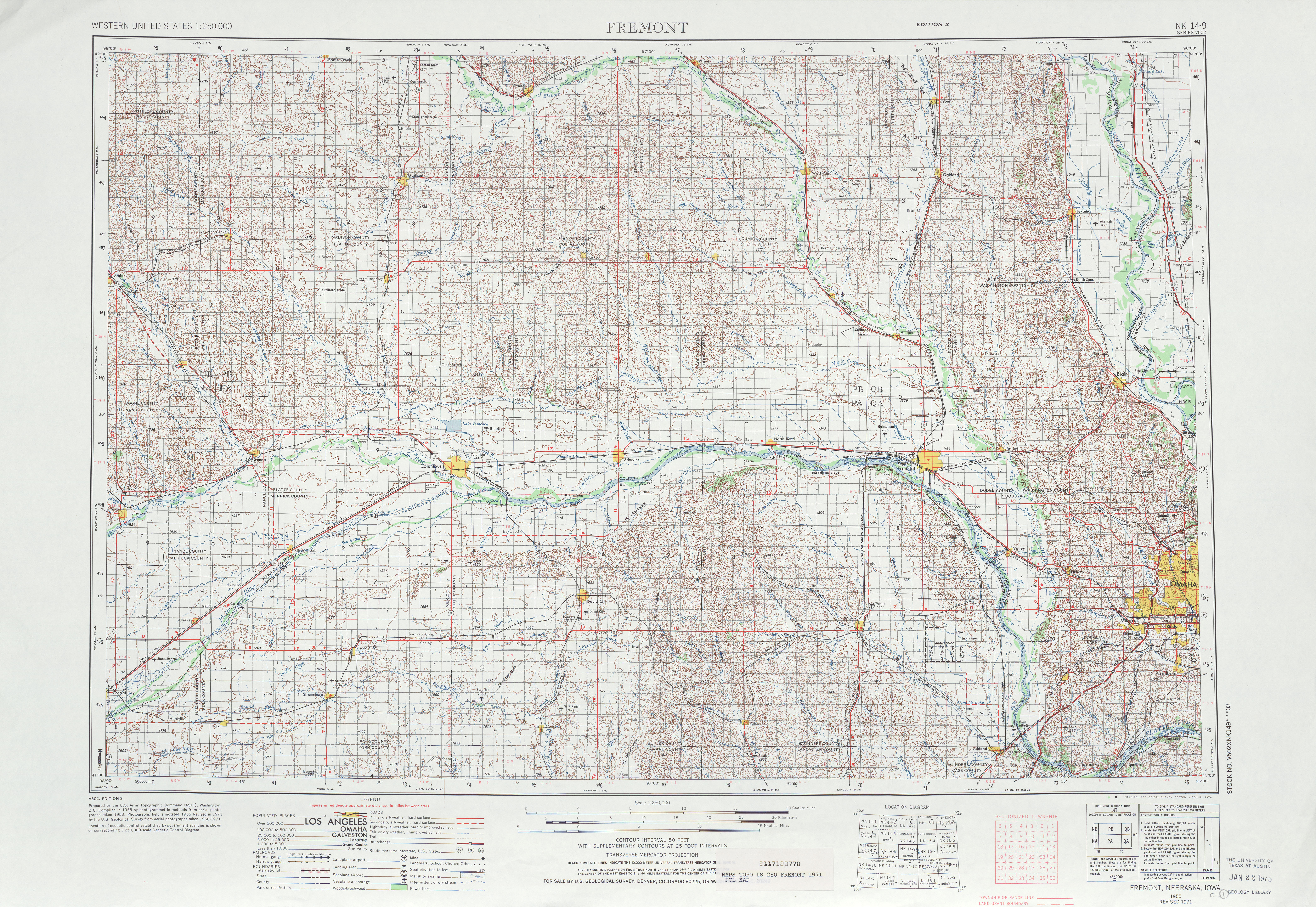 Hoja Fremont del Mapa Topográfico de los Estados Unidos 1971