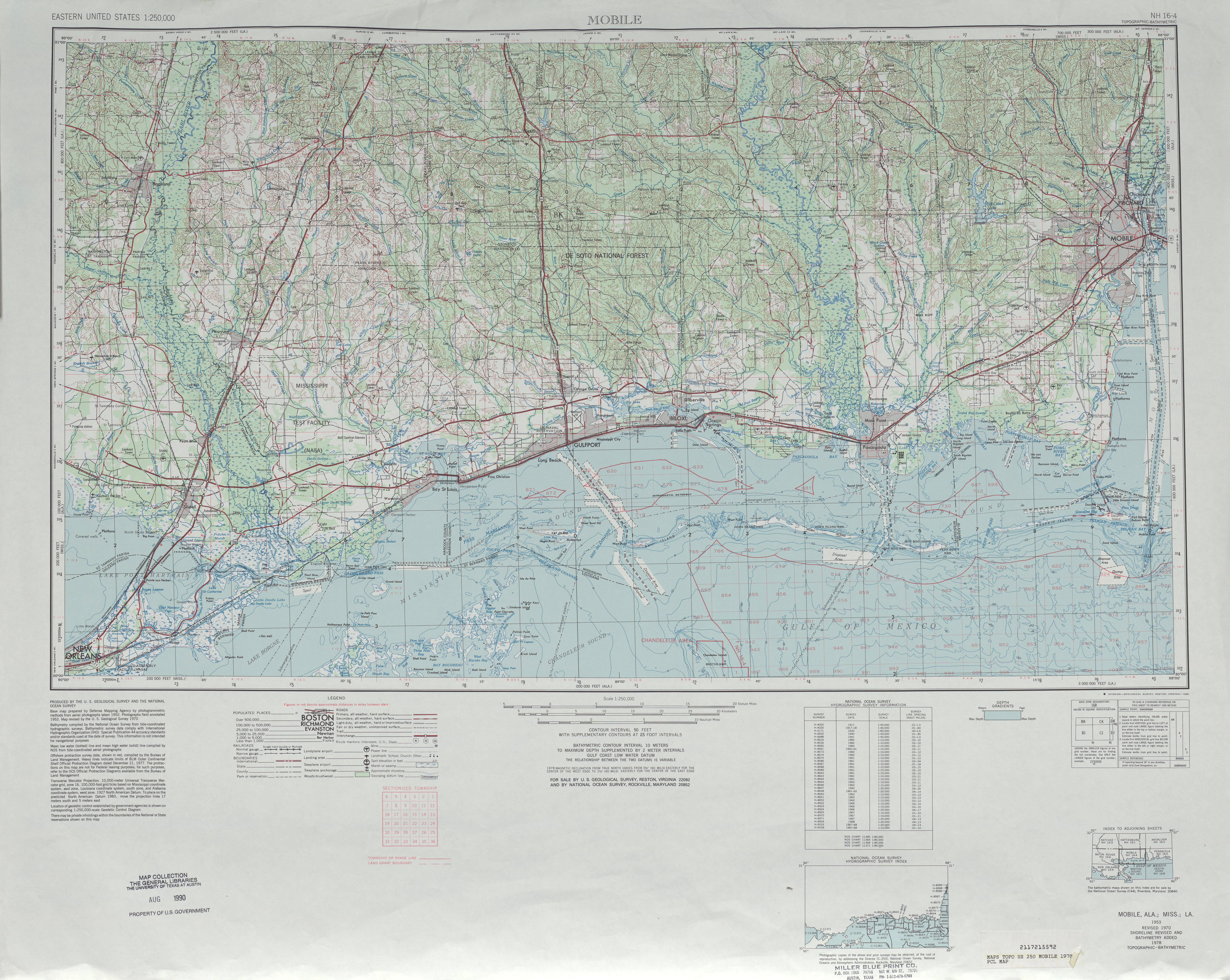 Hoja Mobile del Mapa Topográfico de los Estados Unidos 1978