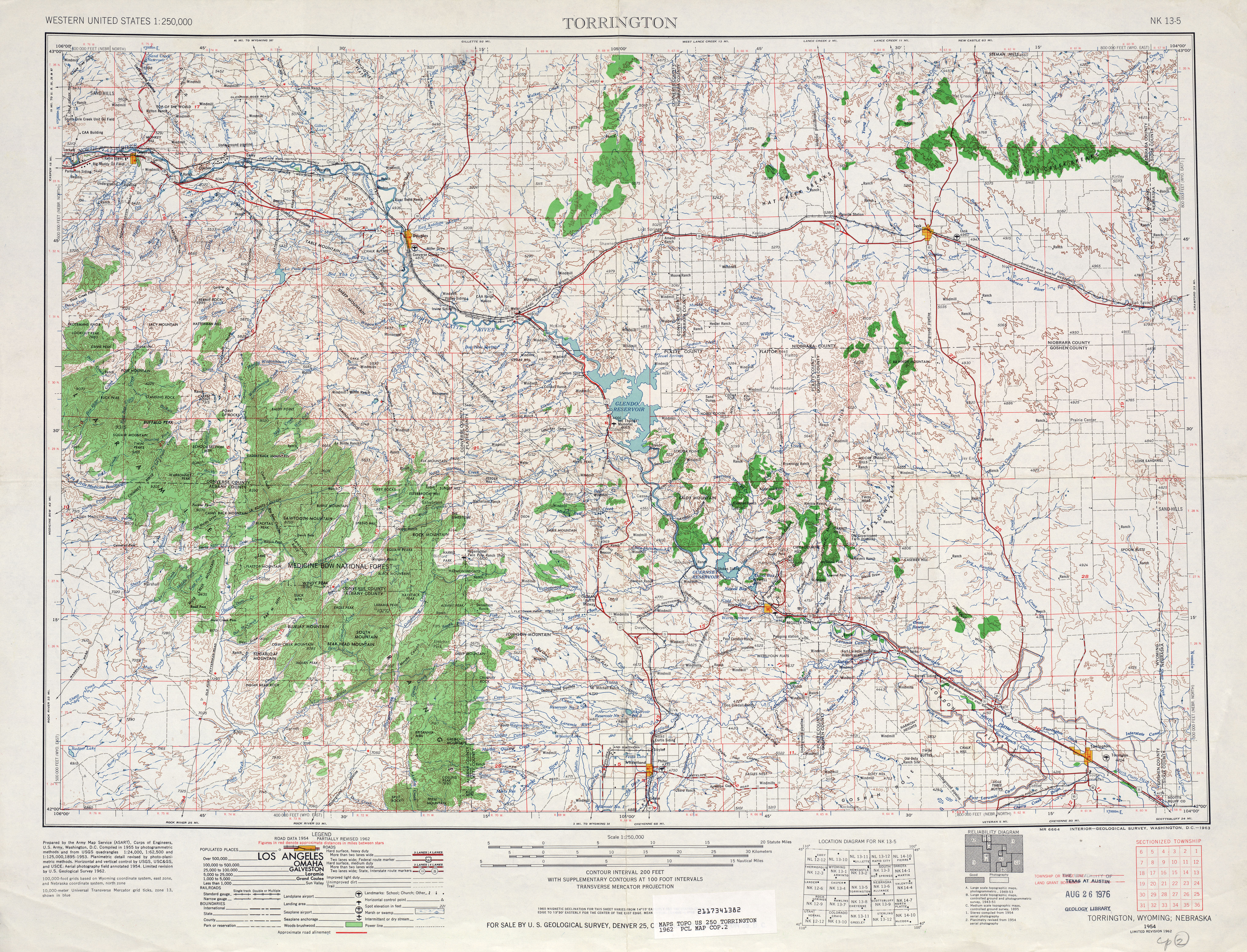 Hoja Torrington del Mapa Topográfico de los Estados Unidos 1962