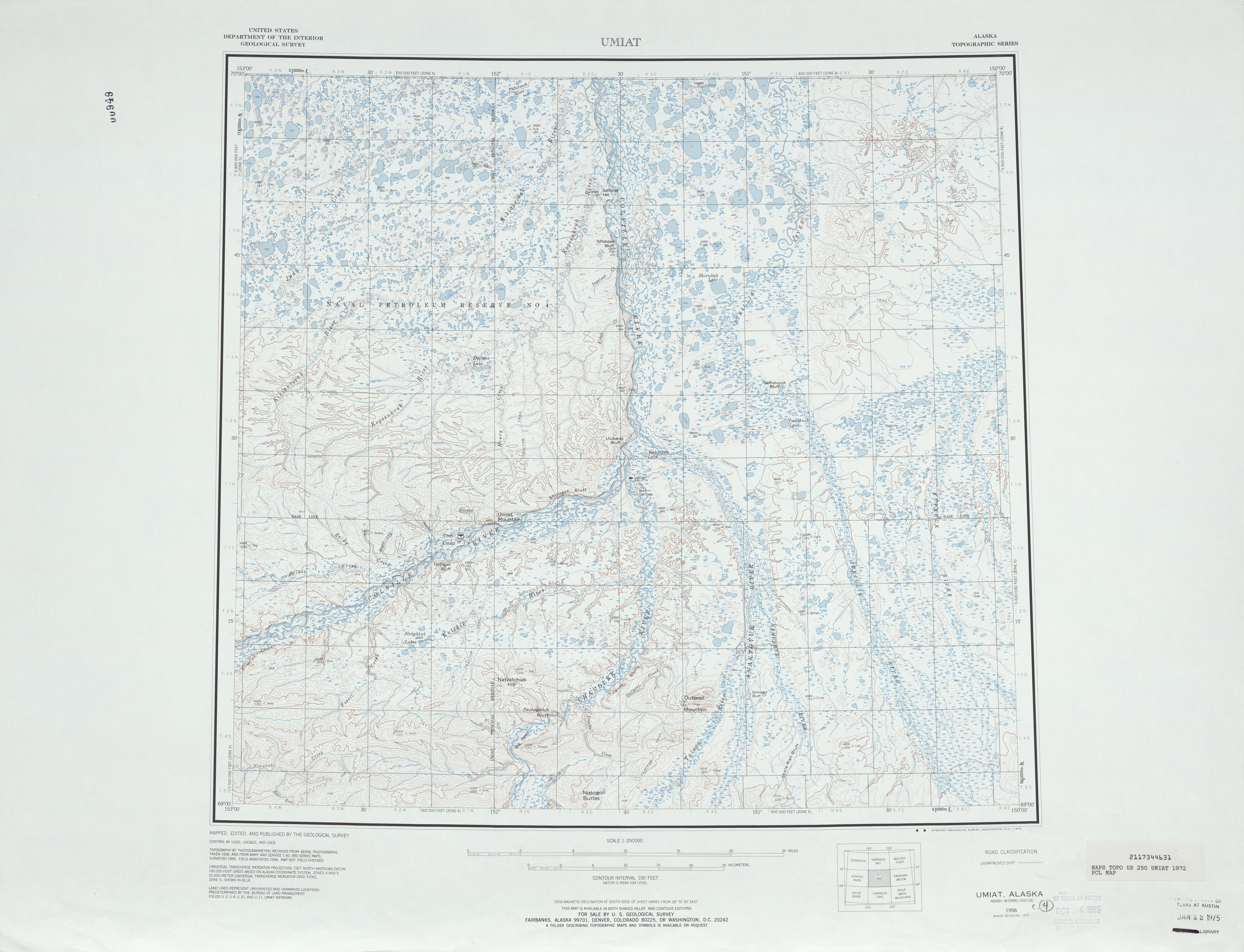 Hoja Umiat del Mapa Topográfico de los Estados Unidos 1972