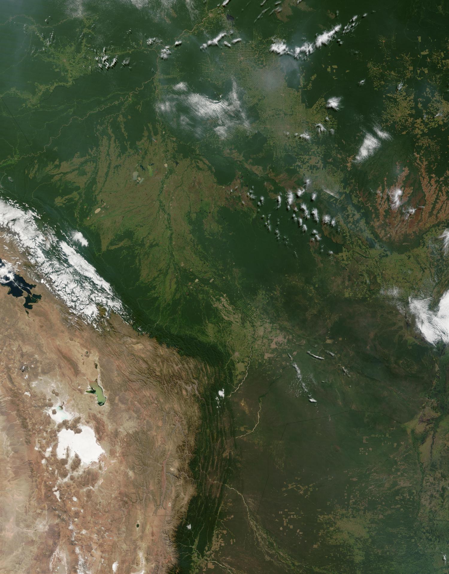 Imagen, Foto Satelite de Bolivia
