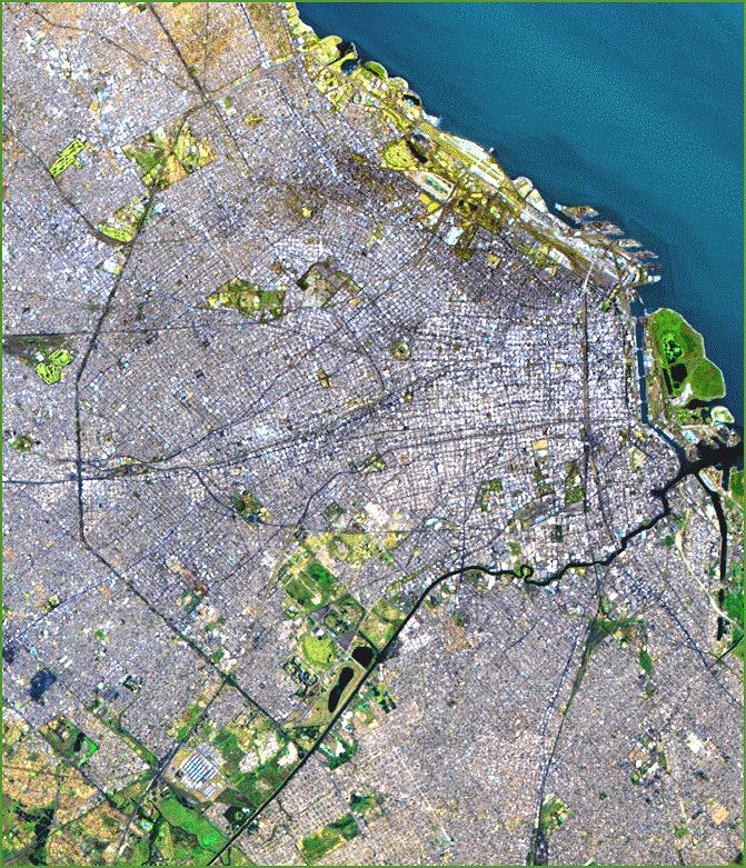 Imagen, Foto Satelite de Buenos Aires, Argentina
