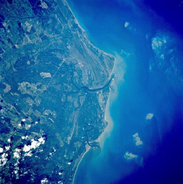 Imagen, Foto Satelite de Caravelas, Bahia, Brasil