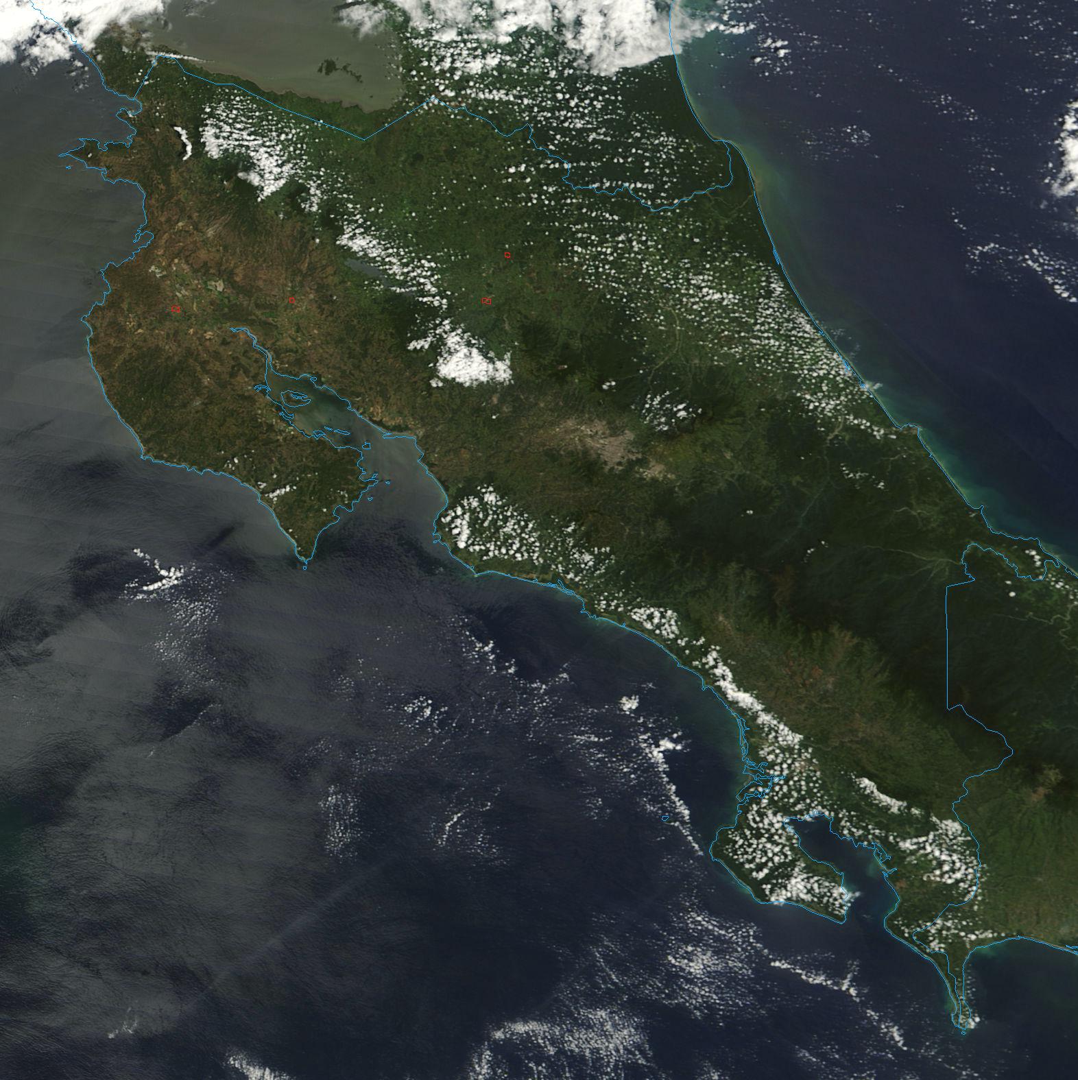 Imagen, Foto Satelite de Costa Rica