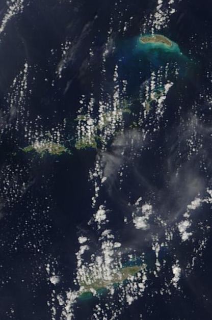 Imagen, Foto Satelite de Islas Vírgenes (Británicas y Americanas)