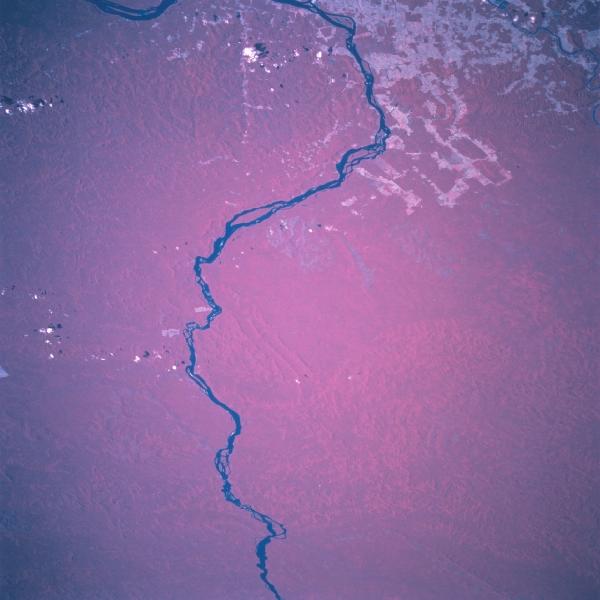 Imagen, Foto Satelite de Rio Xingu, Estado de Pará, Brasil