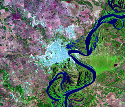 Imagen, Foto Satelite de la Ciudad de Formosa, Prov. Formosa, Argentina