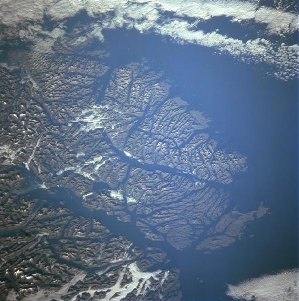 Imagen, Foto Satelite del Archipiélago Guayaneco, Chile