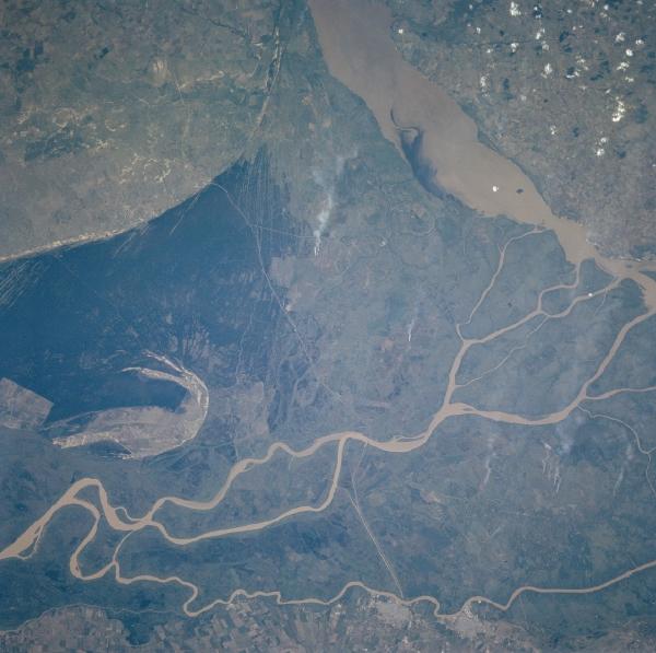 Imagen, Foto Satelite del Delta Rio Parana, Argentina