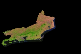 Mapa De Imagen Foto Satelite Del Estado De Rio De Janeiro Brasil Mapa Owje Com
