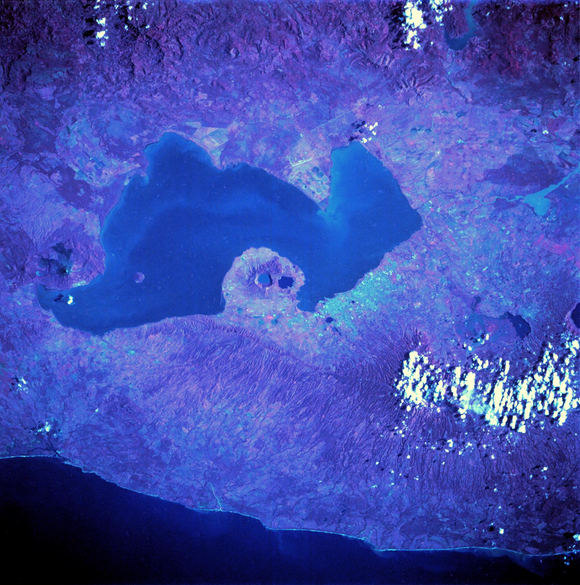 Imagen, Foto Satelite del Lago de Managua, Nicaragua