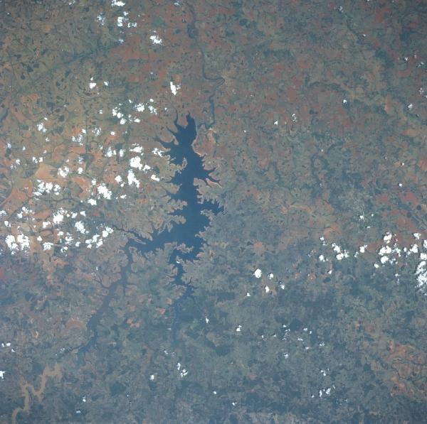 Imagen, Foto Satelite del Reservoir Rio Paranaiba, Brasil