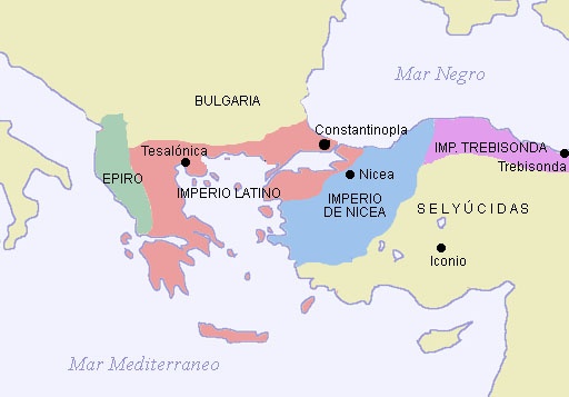Imperio de Nicea, Imperio de Trebisonda, Despotado de Epiro