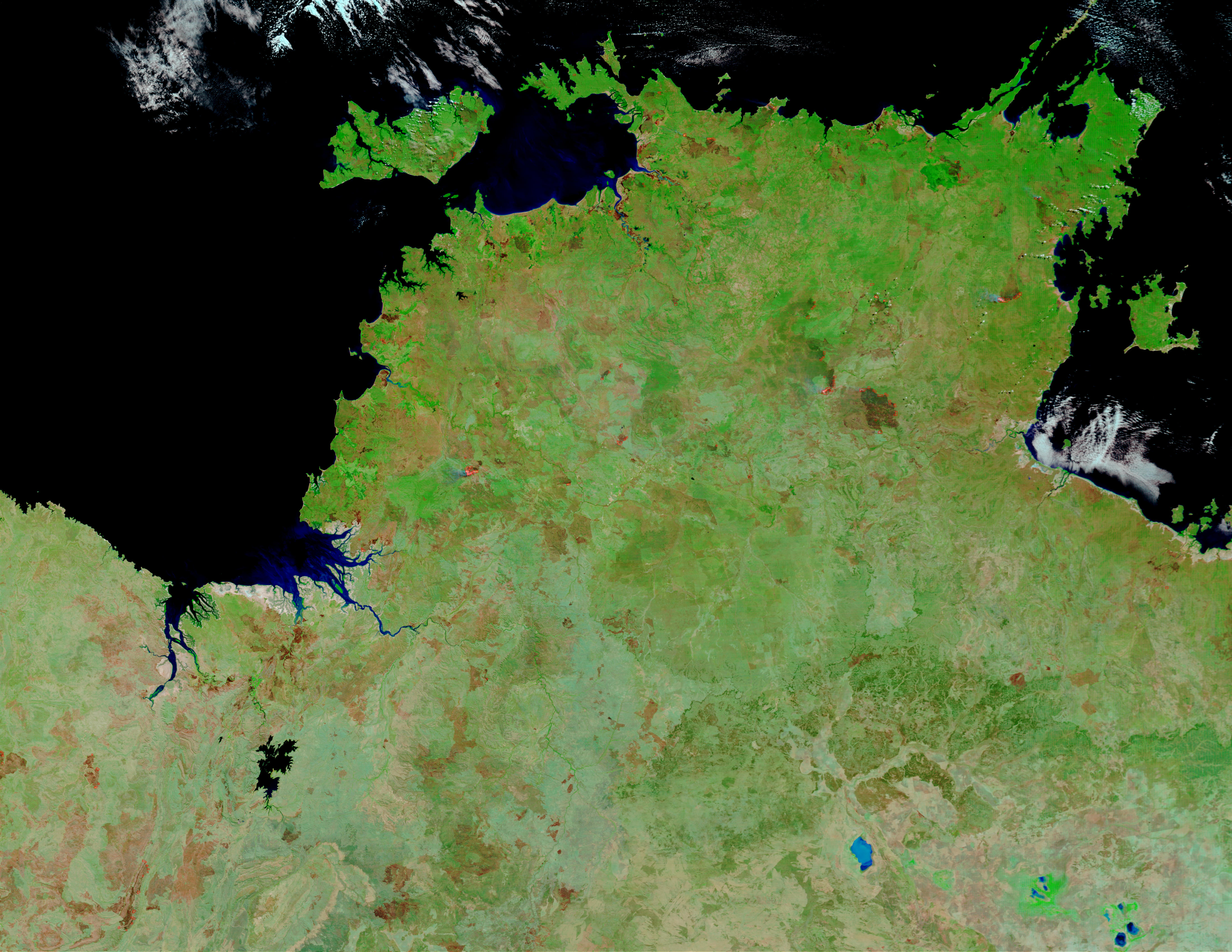 Incendios y cicatrices de los Incendios en el Norte Australia