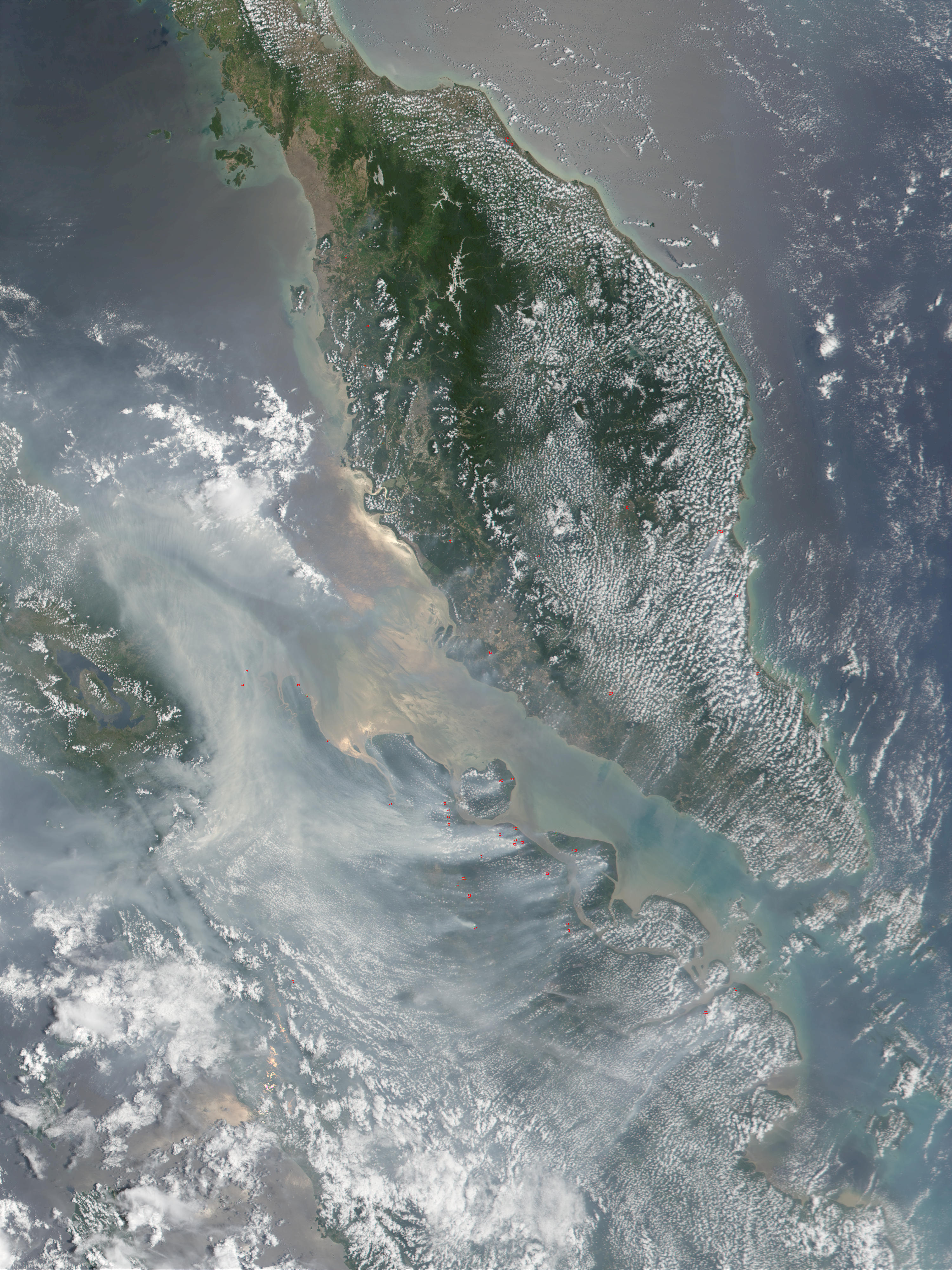 Incendios y humo espeso en Sumatra