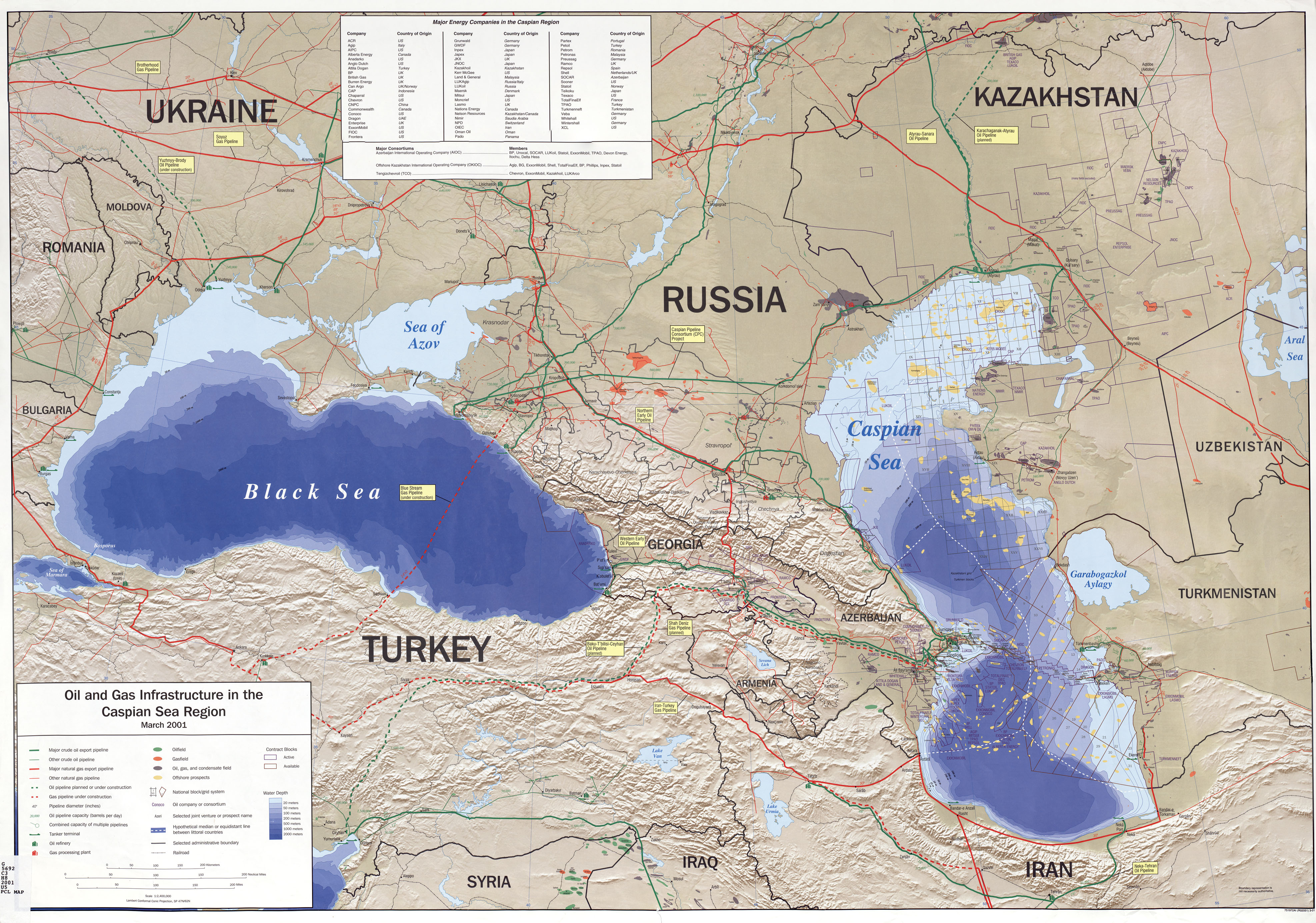 Infraestructuras Petroleras y Gasíferas en la Región del Mar Caspio y del Mar Negro