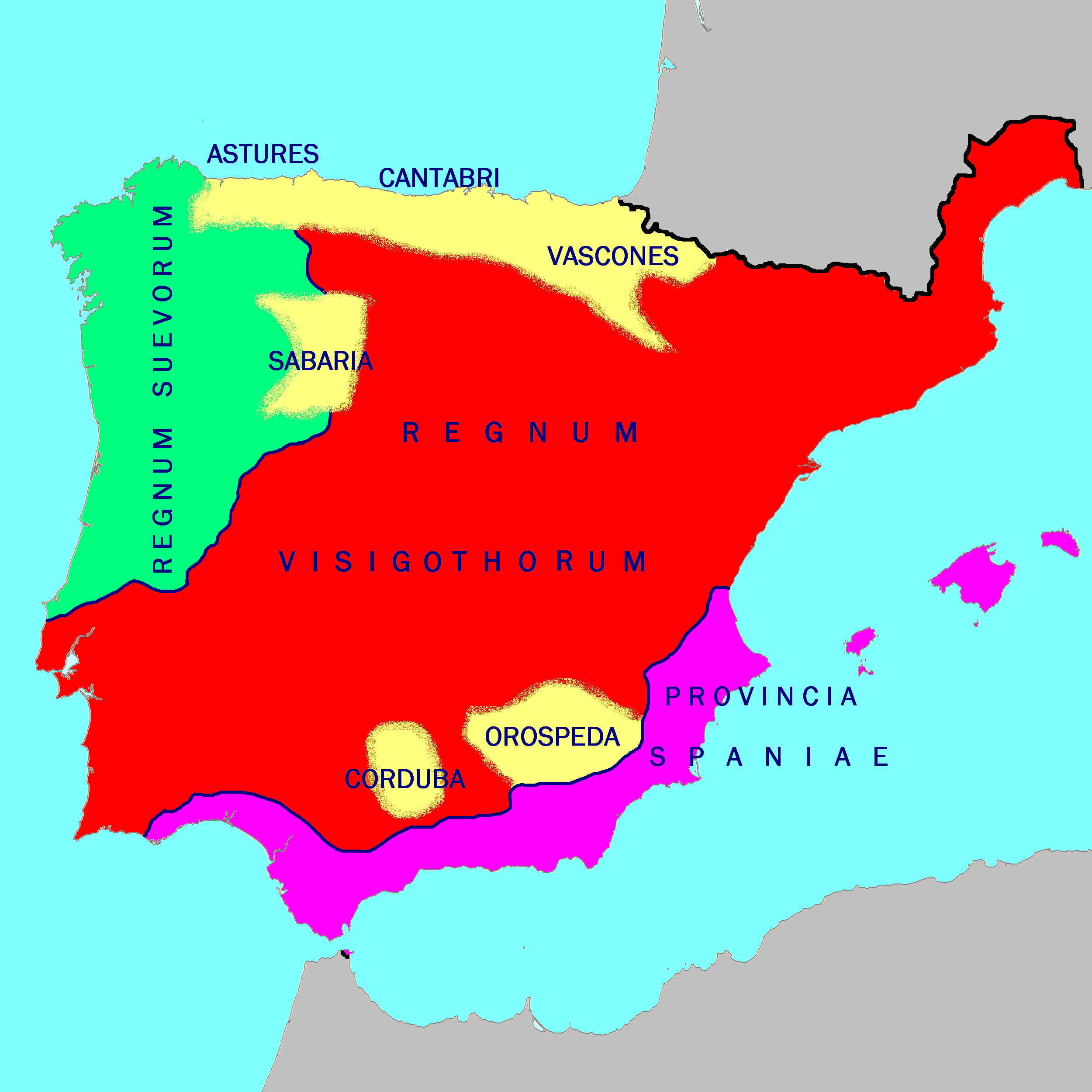 La Península Ibérica en el año 560 dC