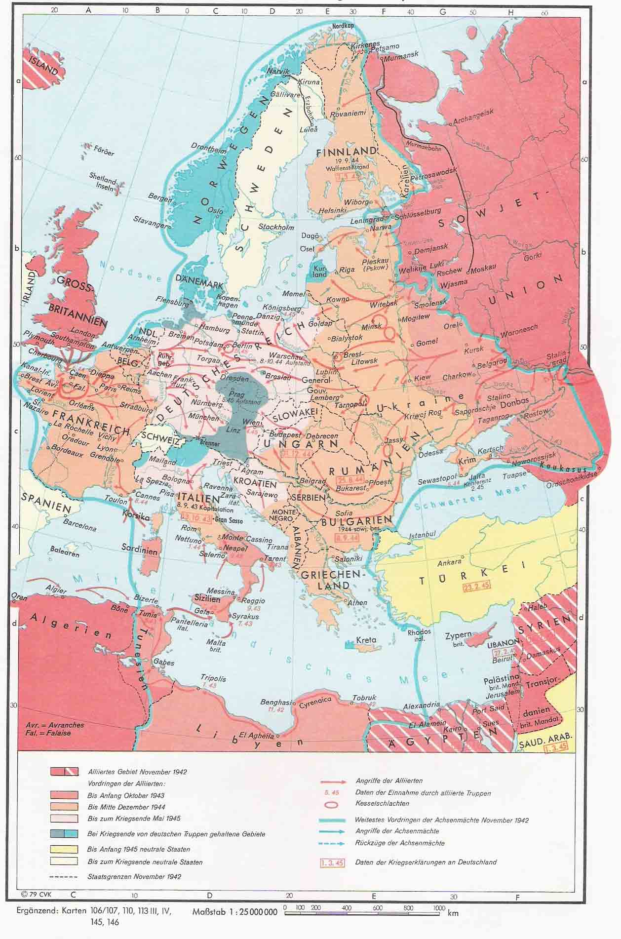 La Segunda Guerra Mundial en Europa 1942-1945