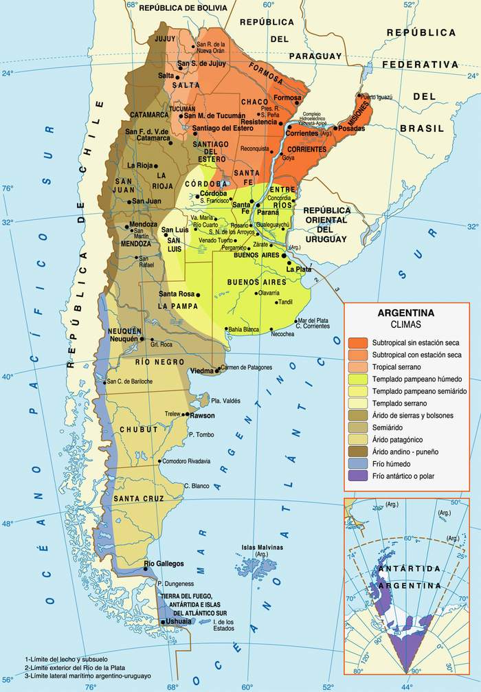 Mapa Climático de Argentina