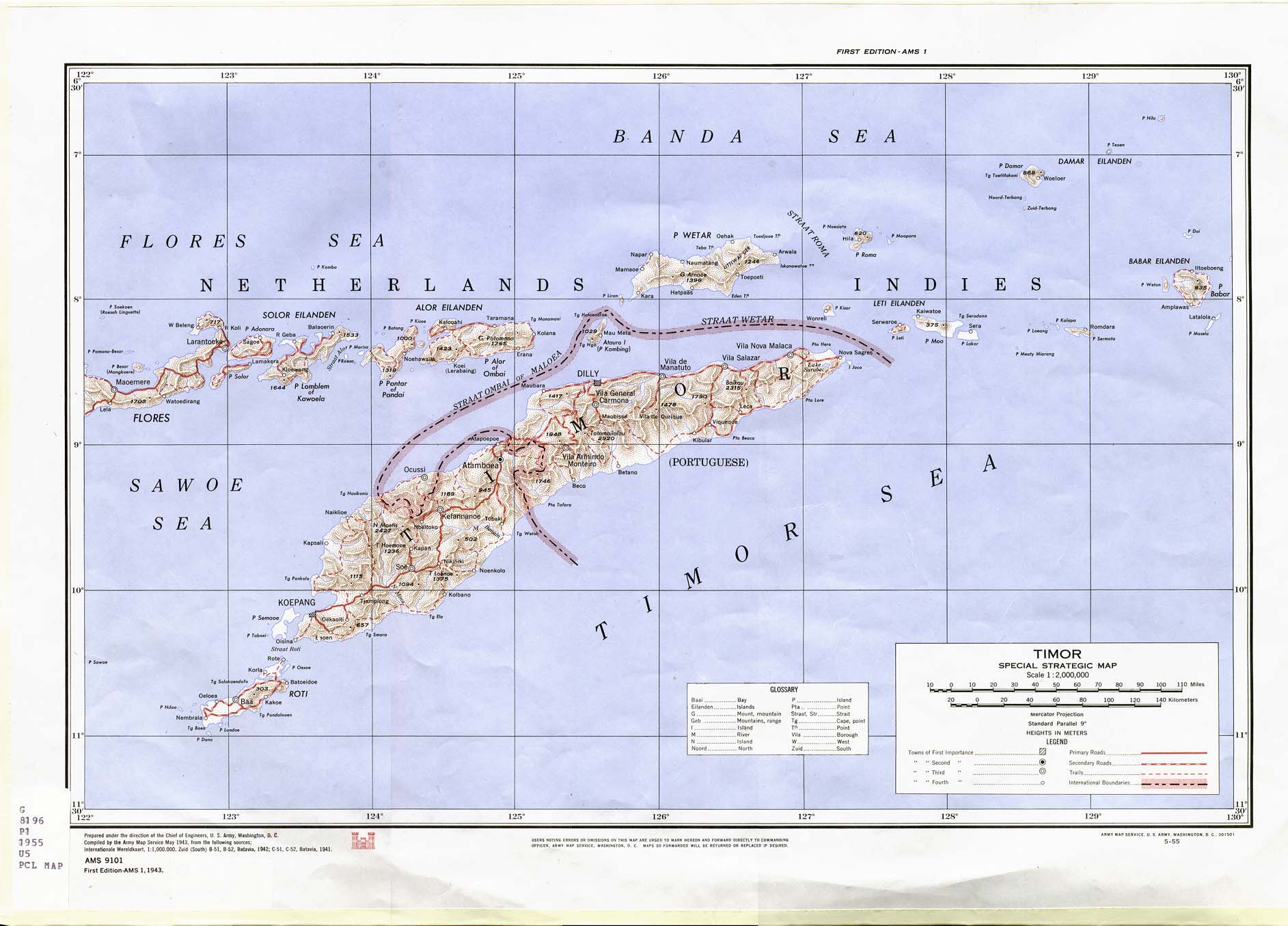 Mapa Estratégico Especial de Timor 1943