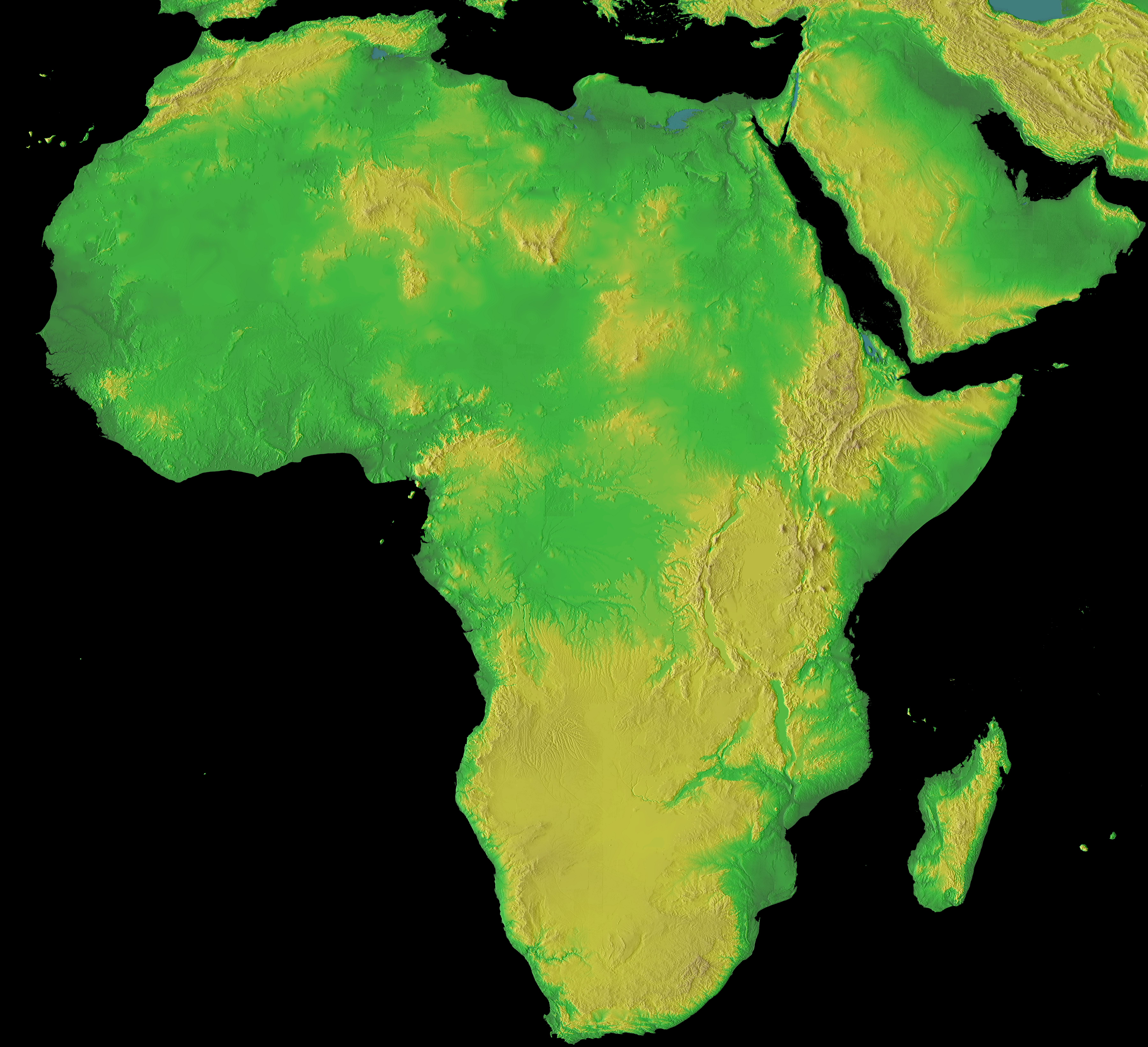 Mapa Físico de África