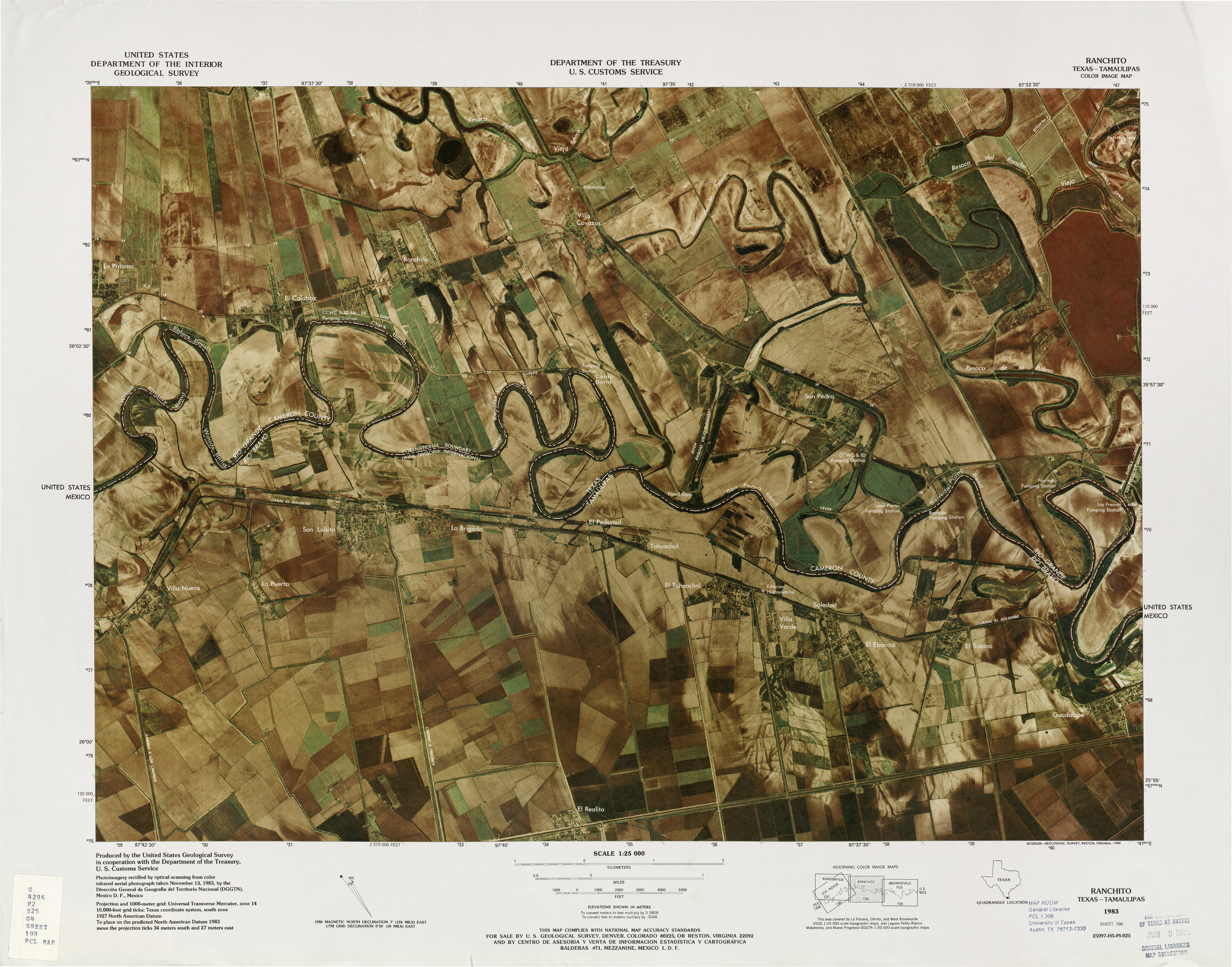 Mapa Fronterizo de México-Estados Unidos, Ranchito 1983