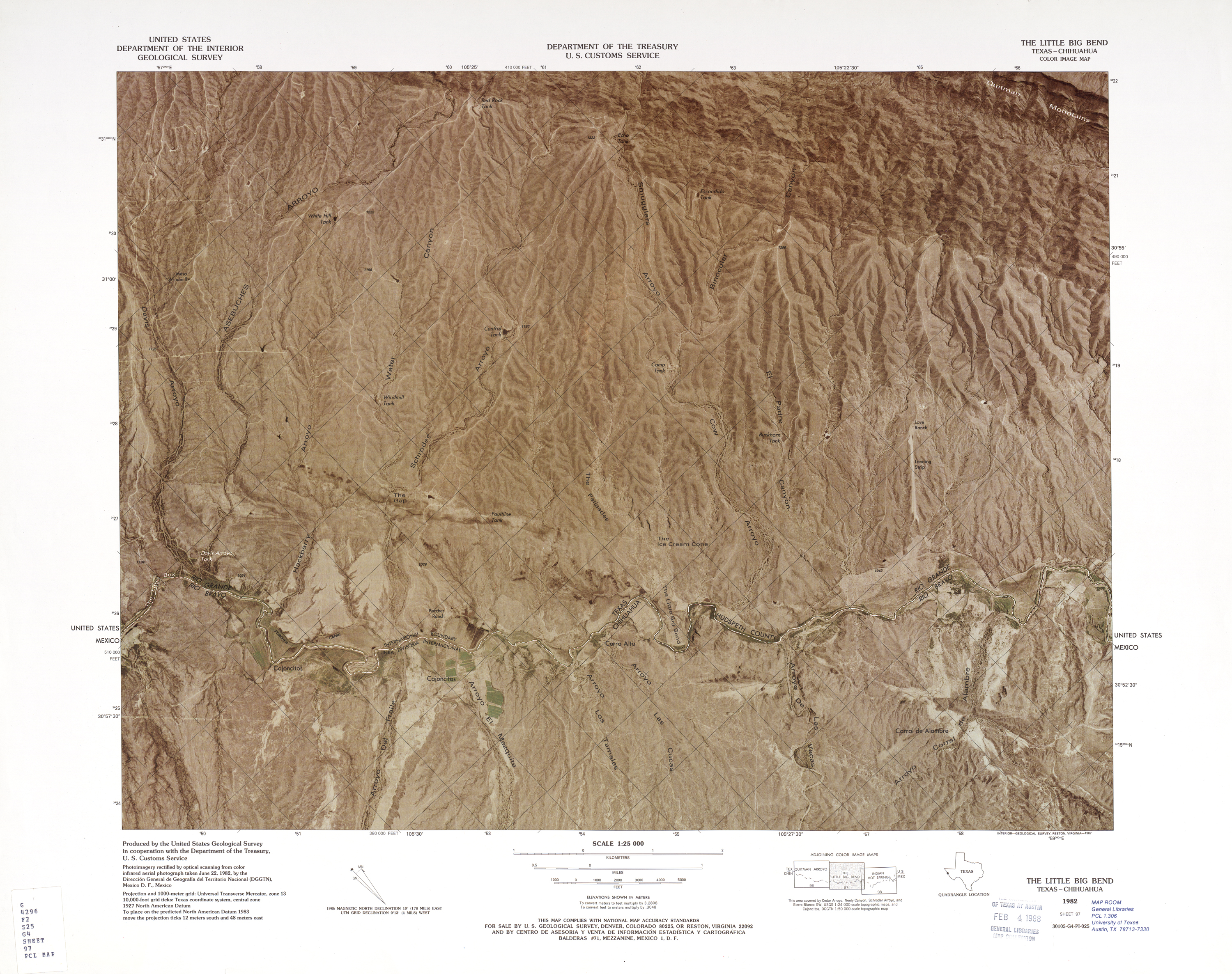 Mapa Fronterizo de México-Estados Unidos, The Little Big Bend 1982