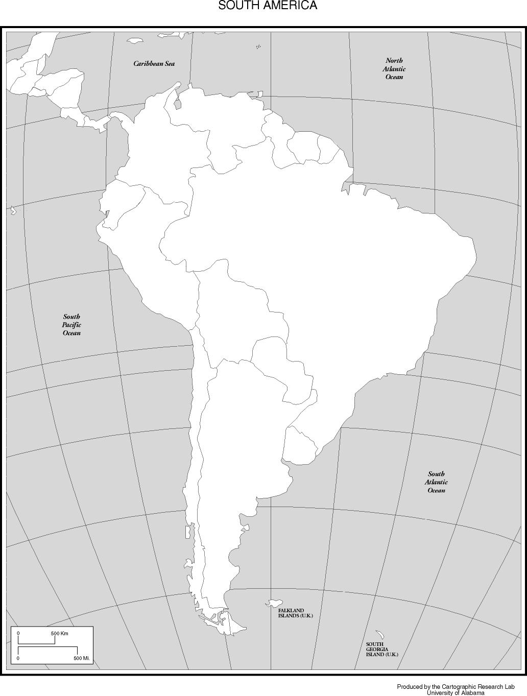 Mapa Mudo Político De América Del Sur 