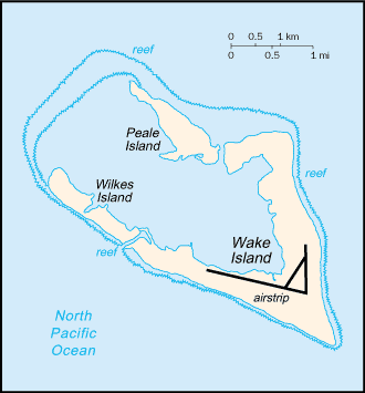 Mapa Político Pequeña Escala de la Isla Wake