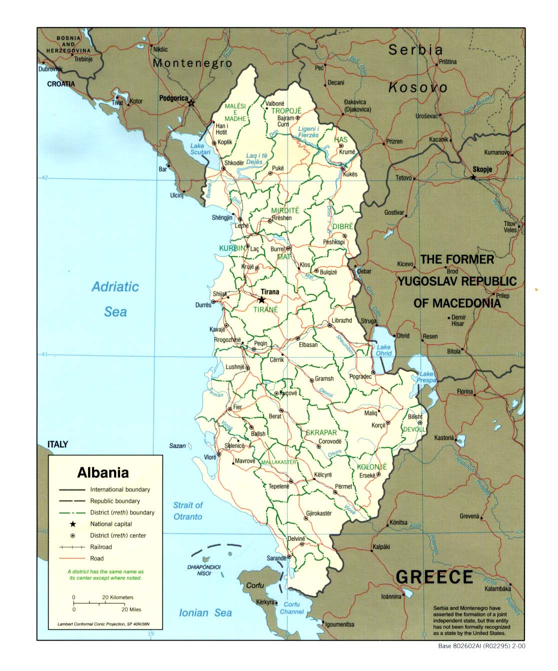 Mapa Politico de Albania