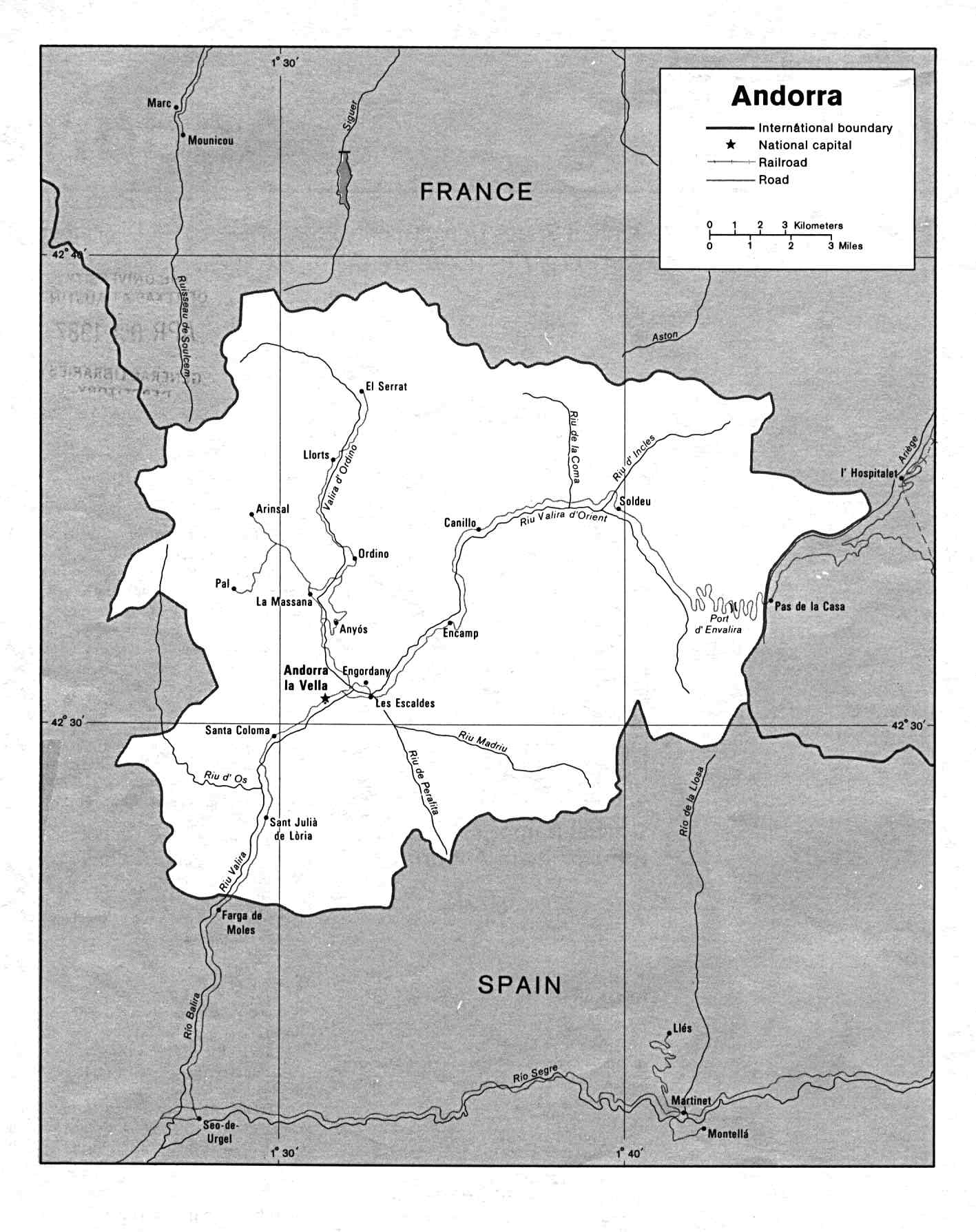Mapa Politico de Andorra