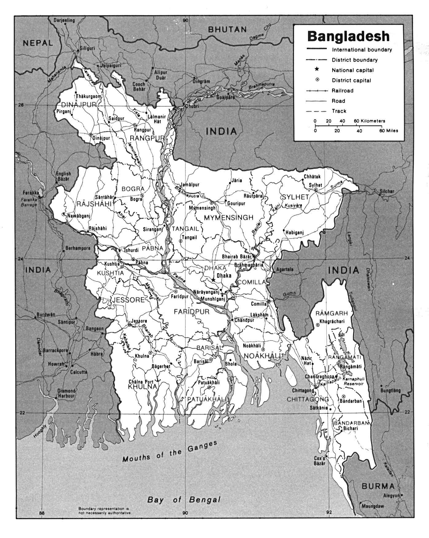 Mapa Politico de Bangladesh