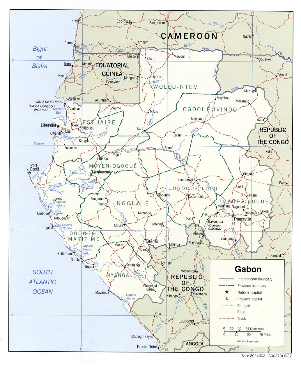 Mapa Politico de Gabón