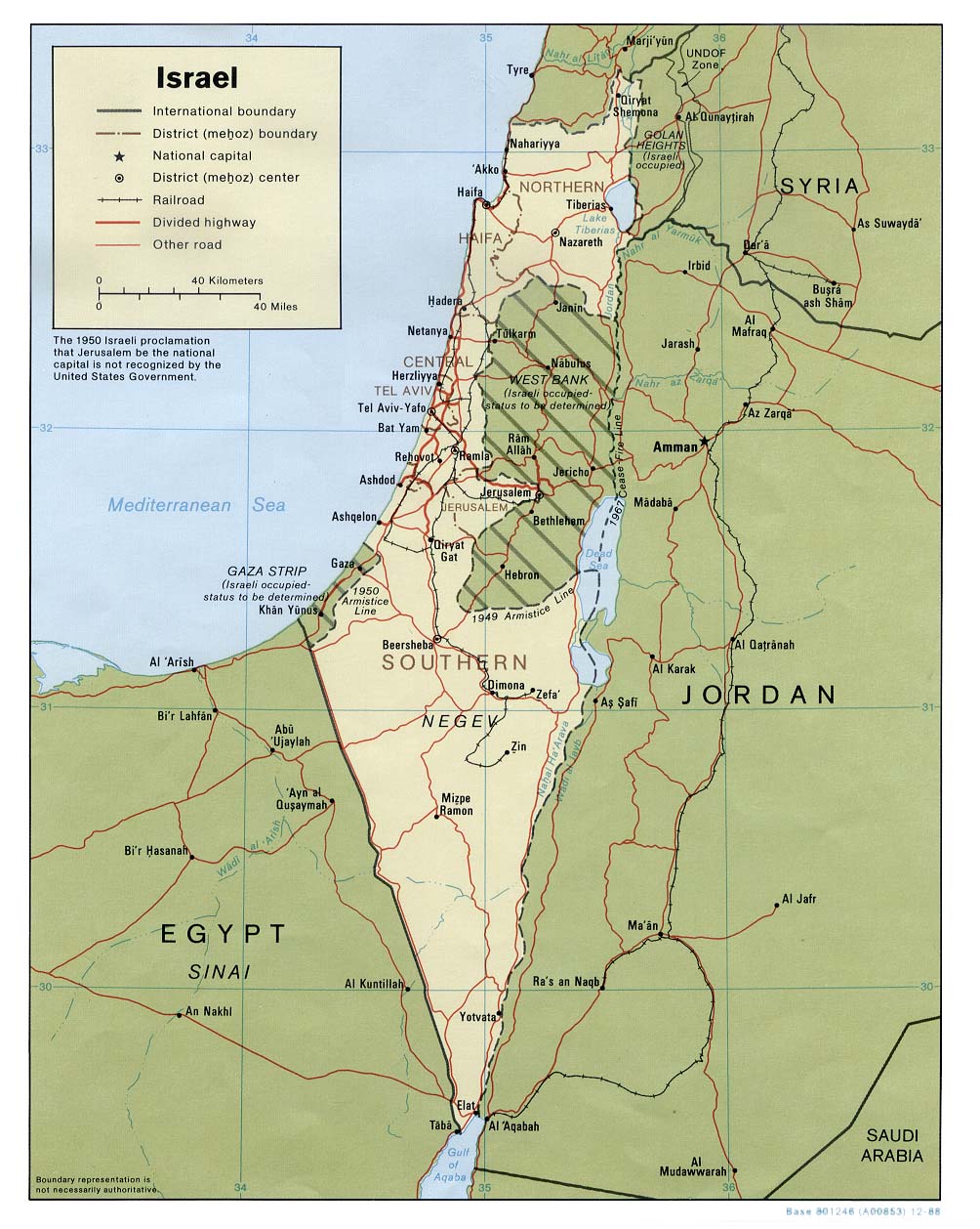 Mapa Politico de Israel