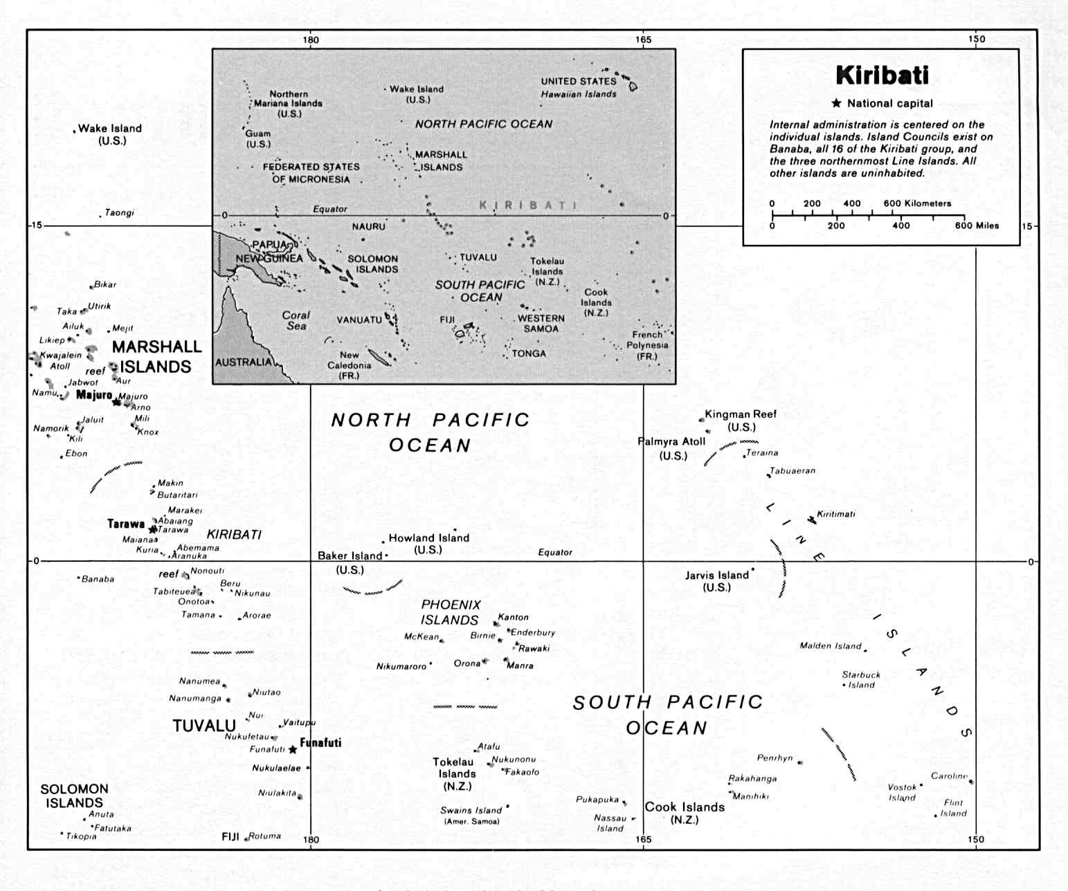 Mapa Politico de Kiribati