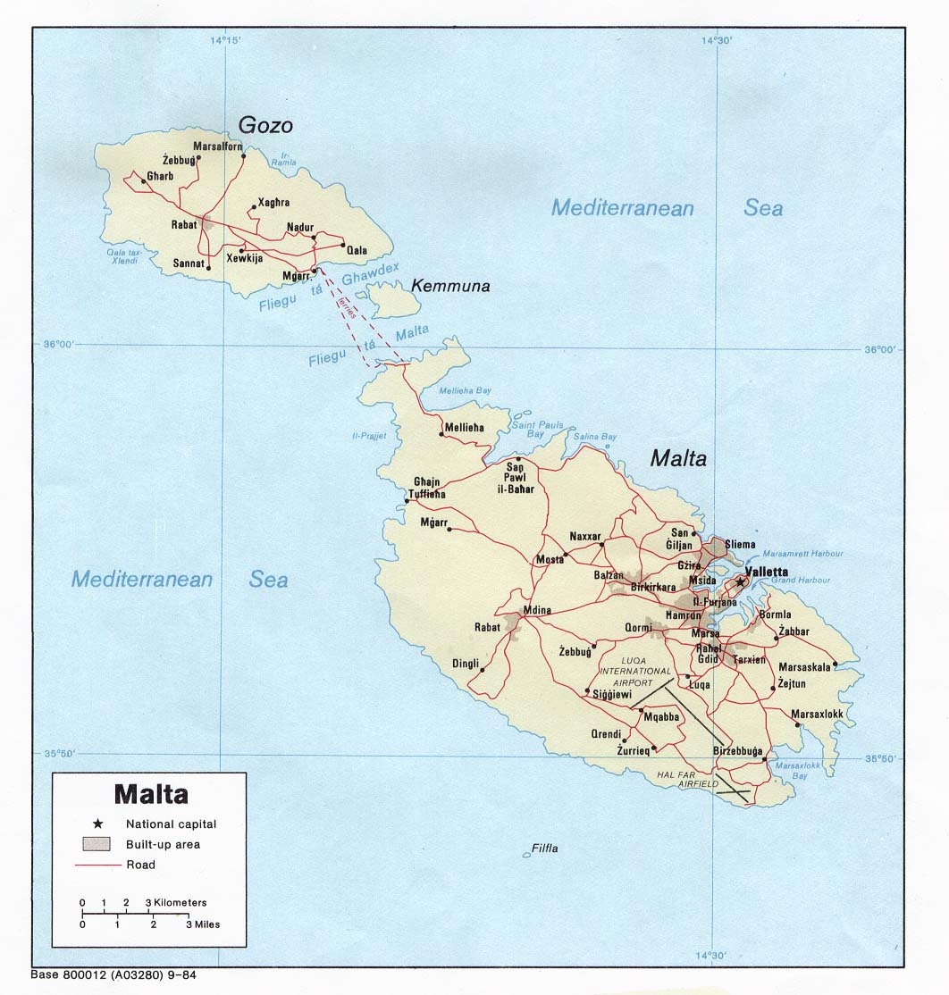 Mapa Politico de Malta