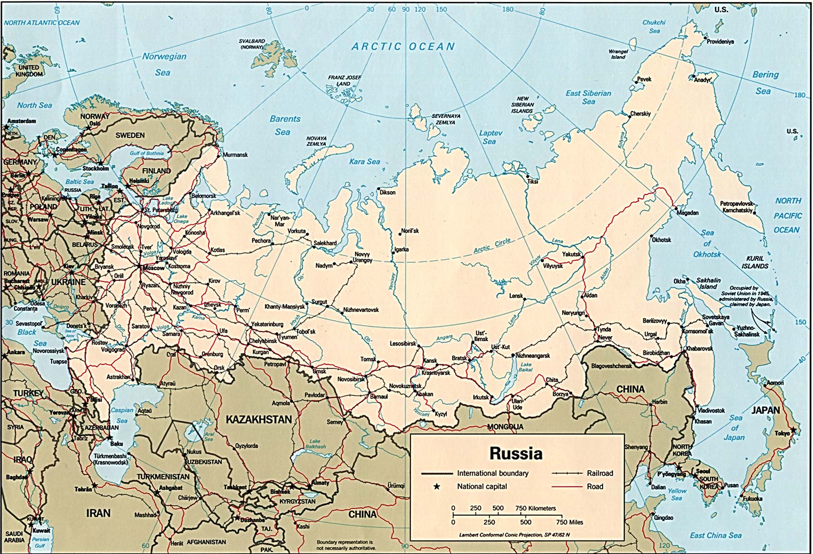 Mapa Politico de Rusia